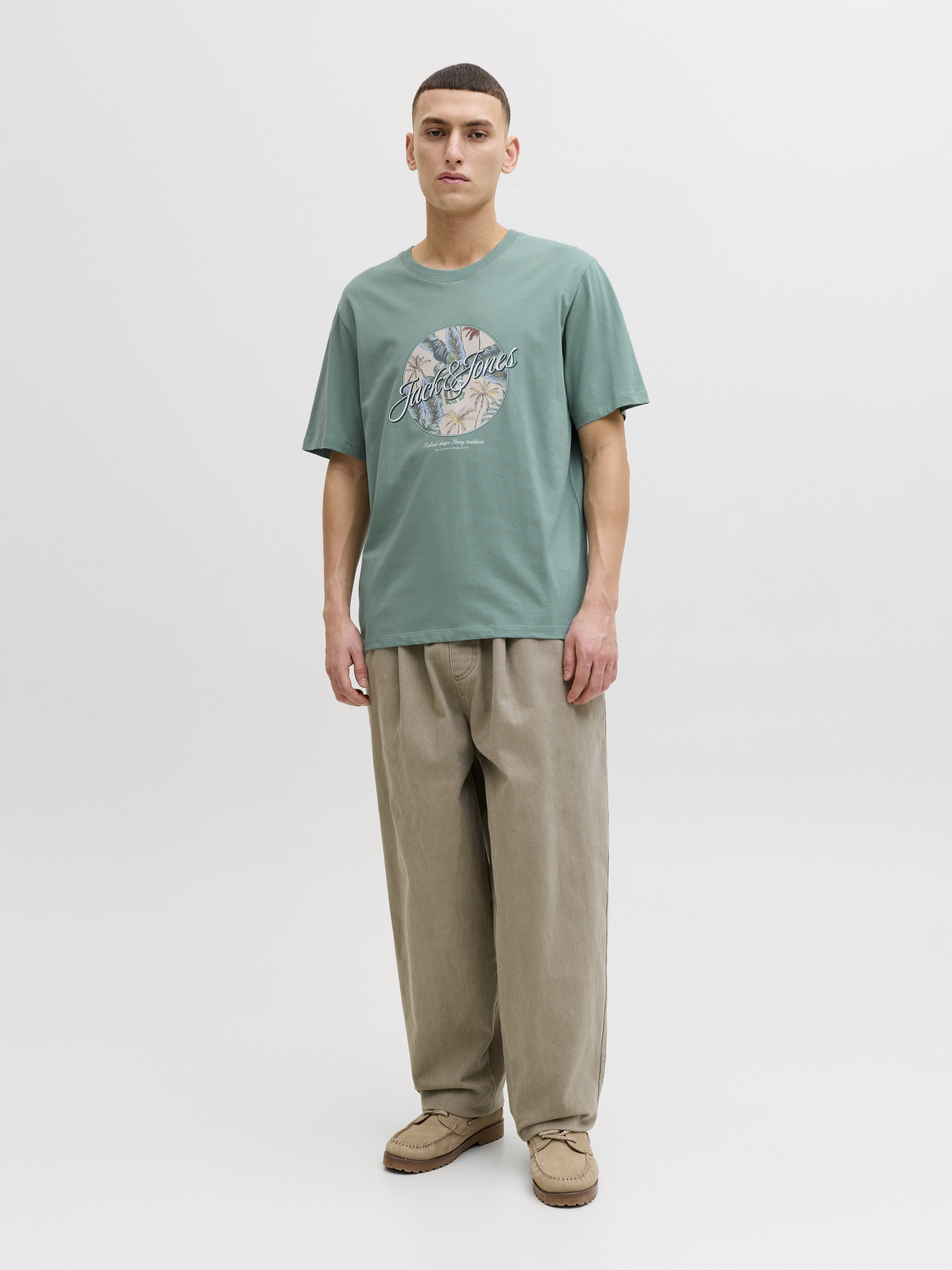 Jack & Jones Herren T-Shirts kurz Mineral Blue