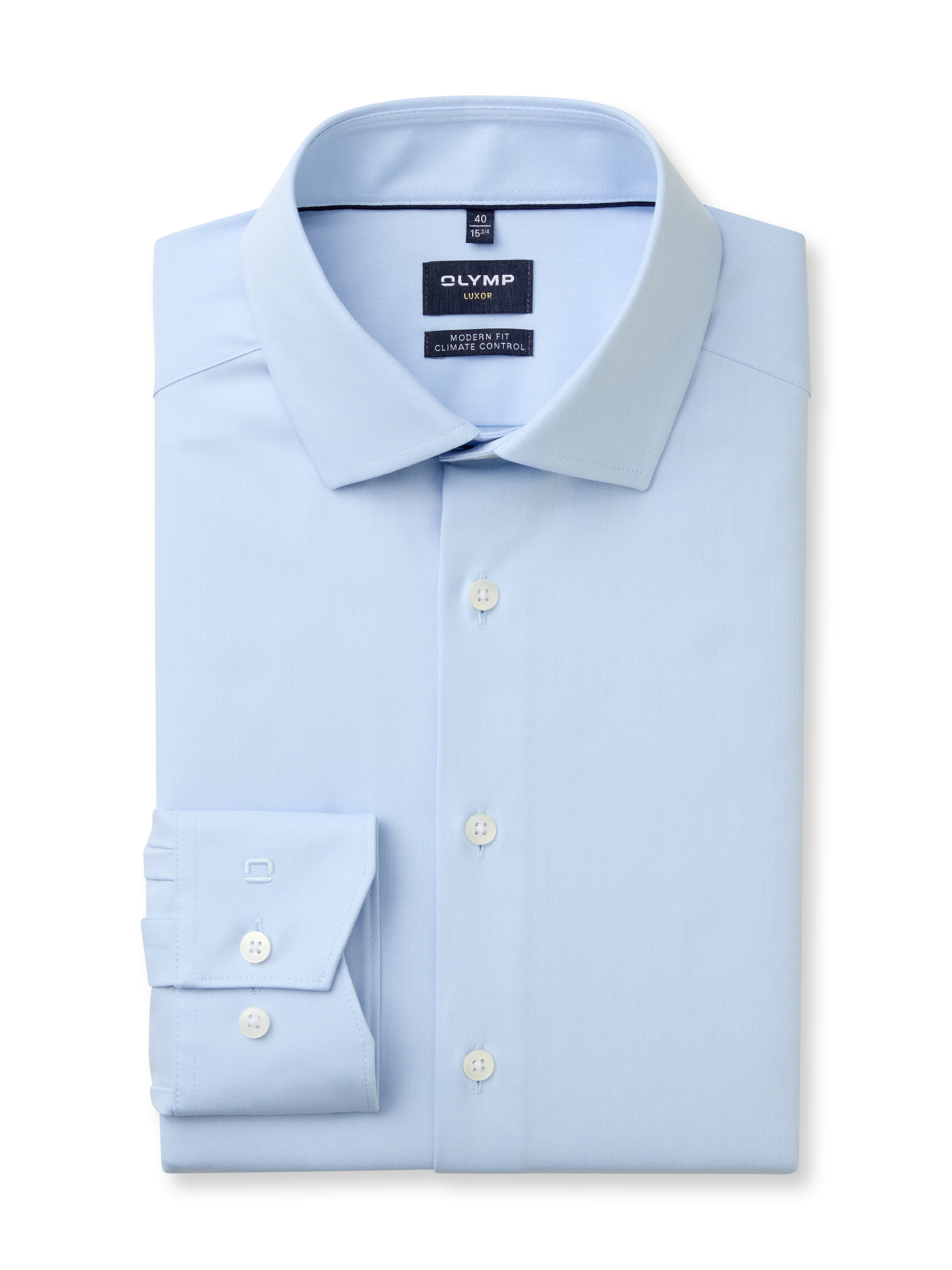 Olymp Herren Hemden lang Bleu