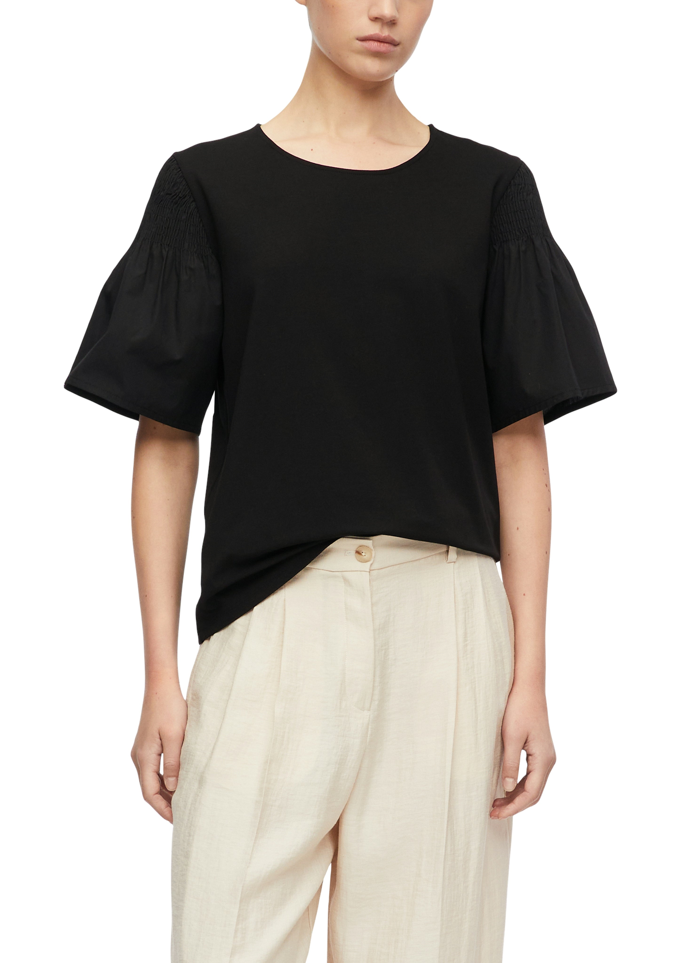 Comma Damen T-Shirts Grey/Black