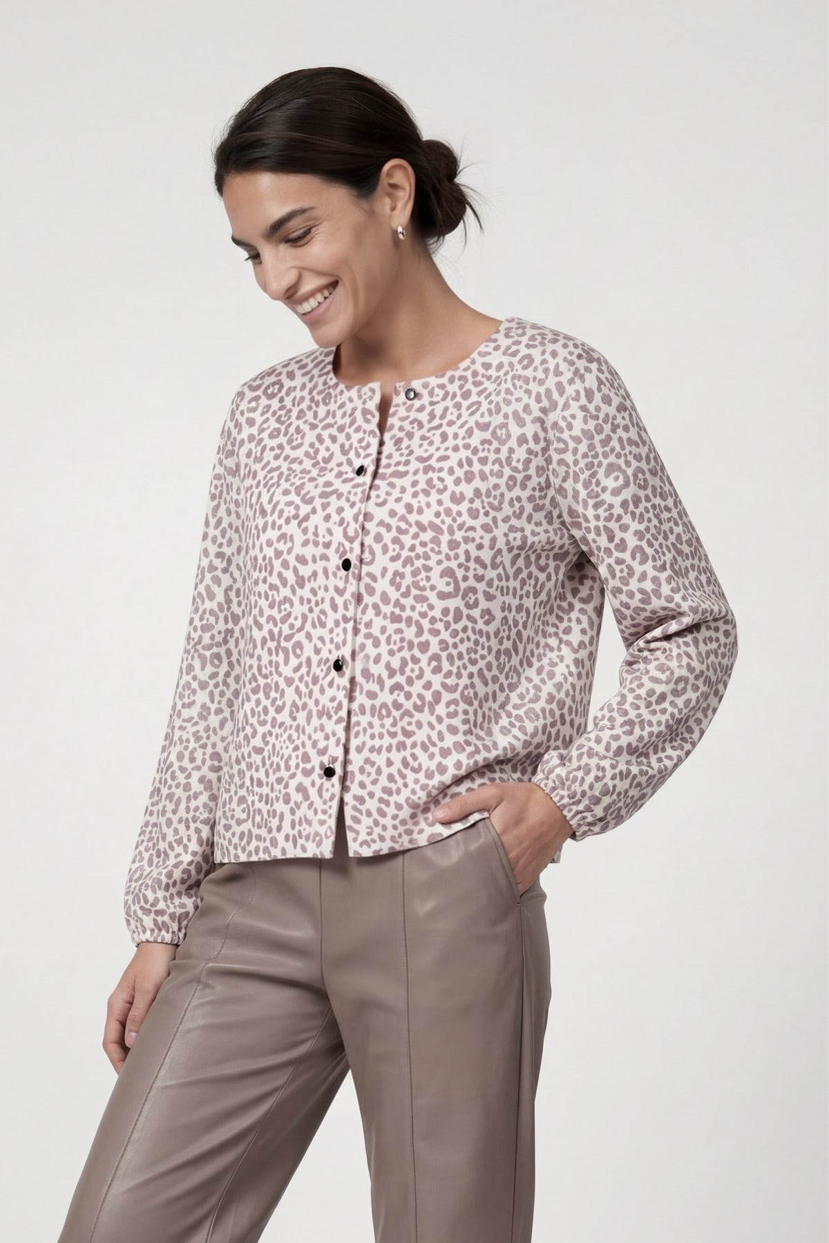 Monari Damen Blazer Taupe Gemus