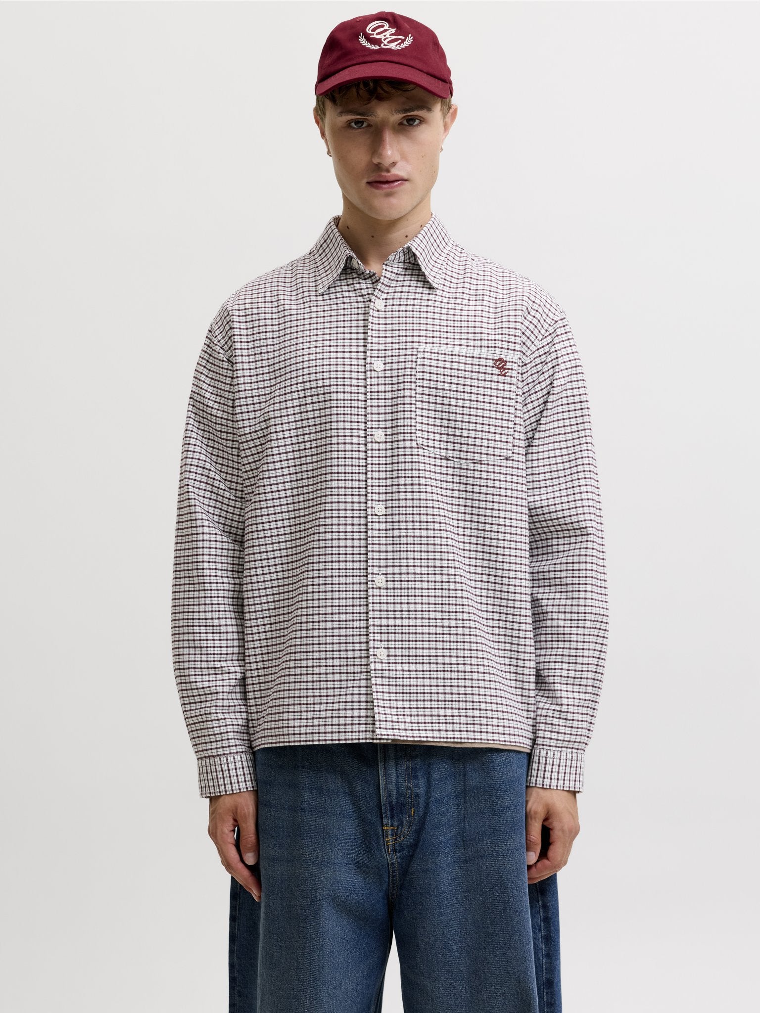 Jack & Jones Herren Hemden lang Chocolate Truff