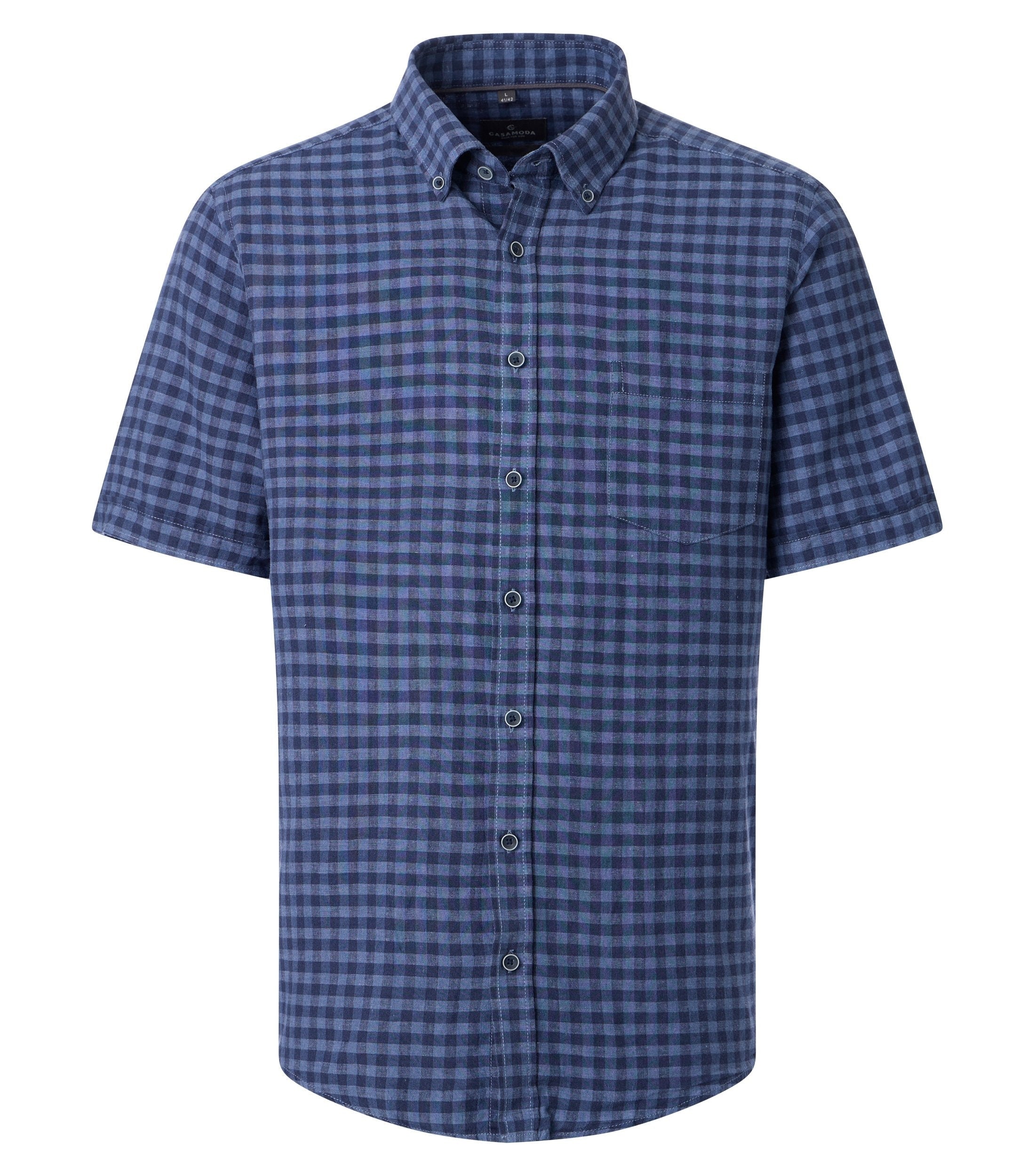 Casa Moda Herren Hemden kurz  Blau