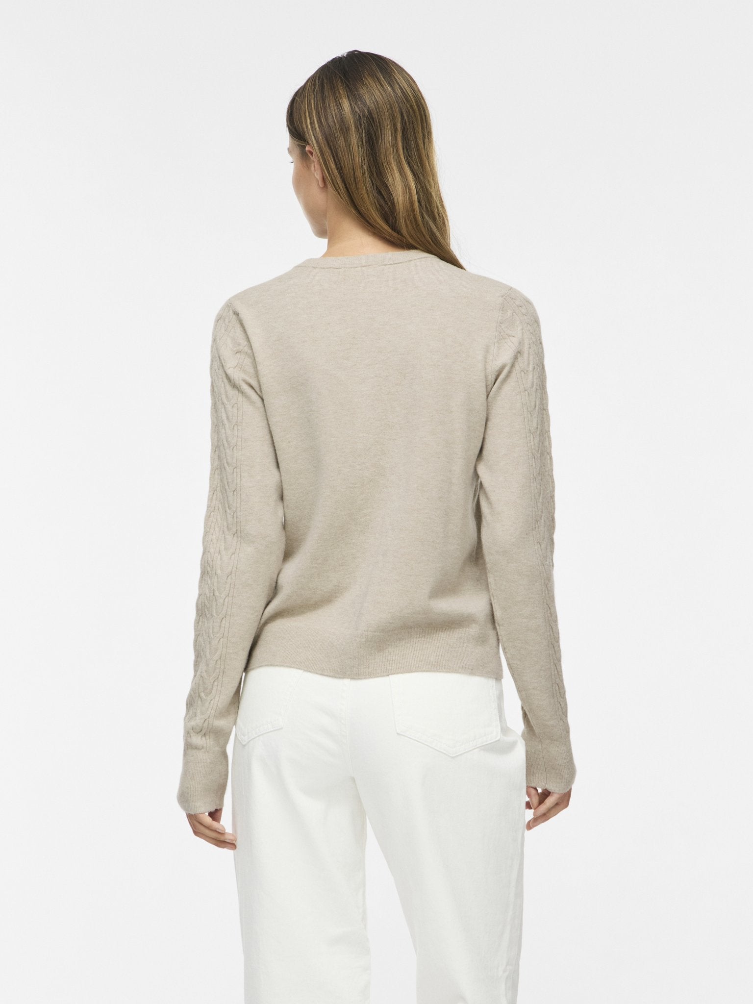 Vila Damen Strickjacken Natural Melange