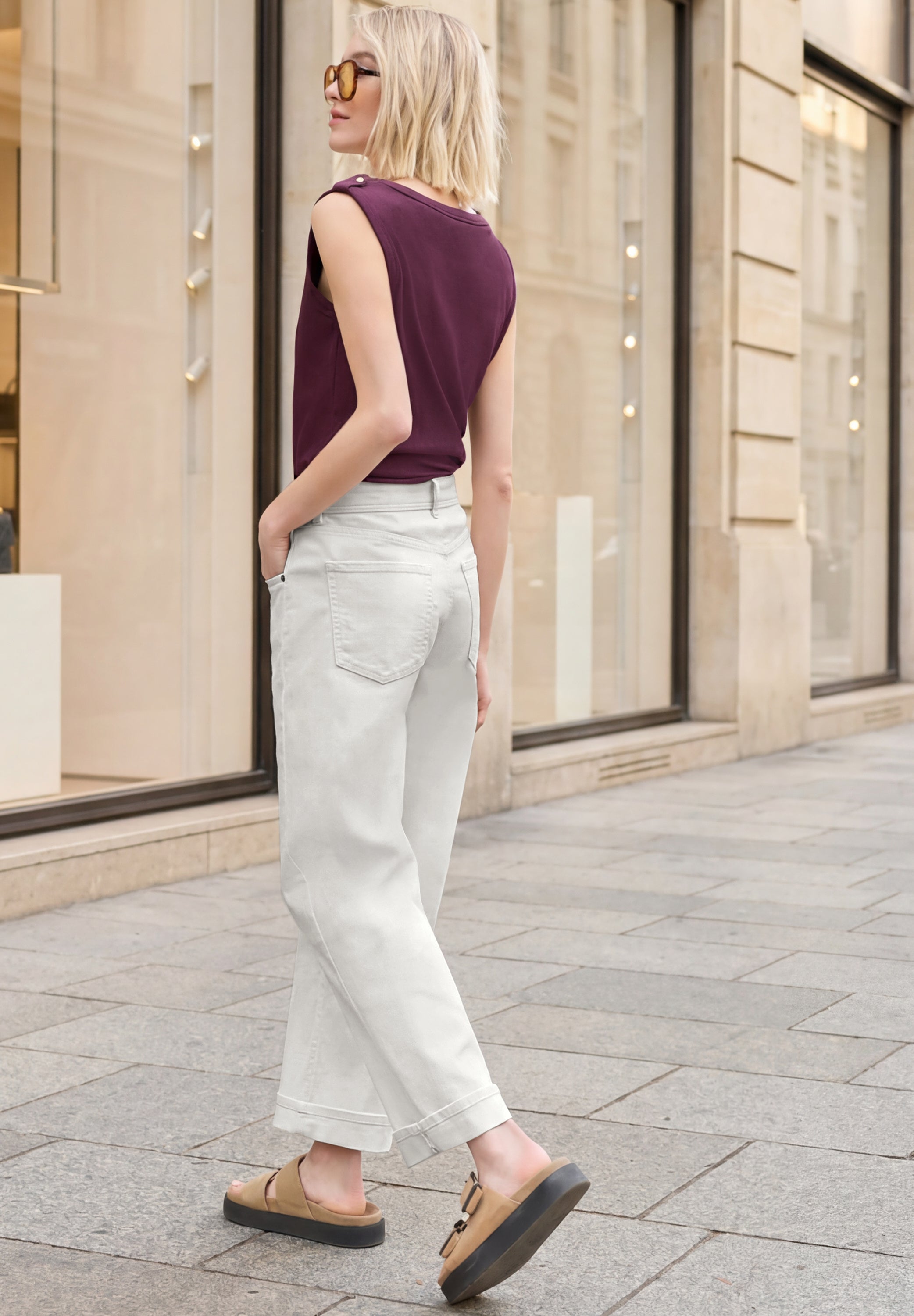 Street One Studio Damen Hosen Ecru Wash