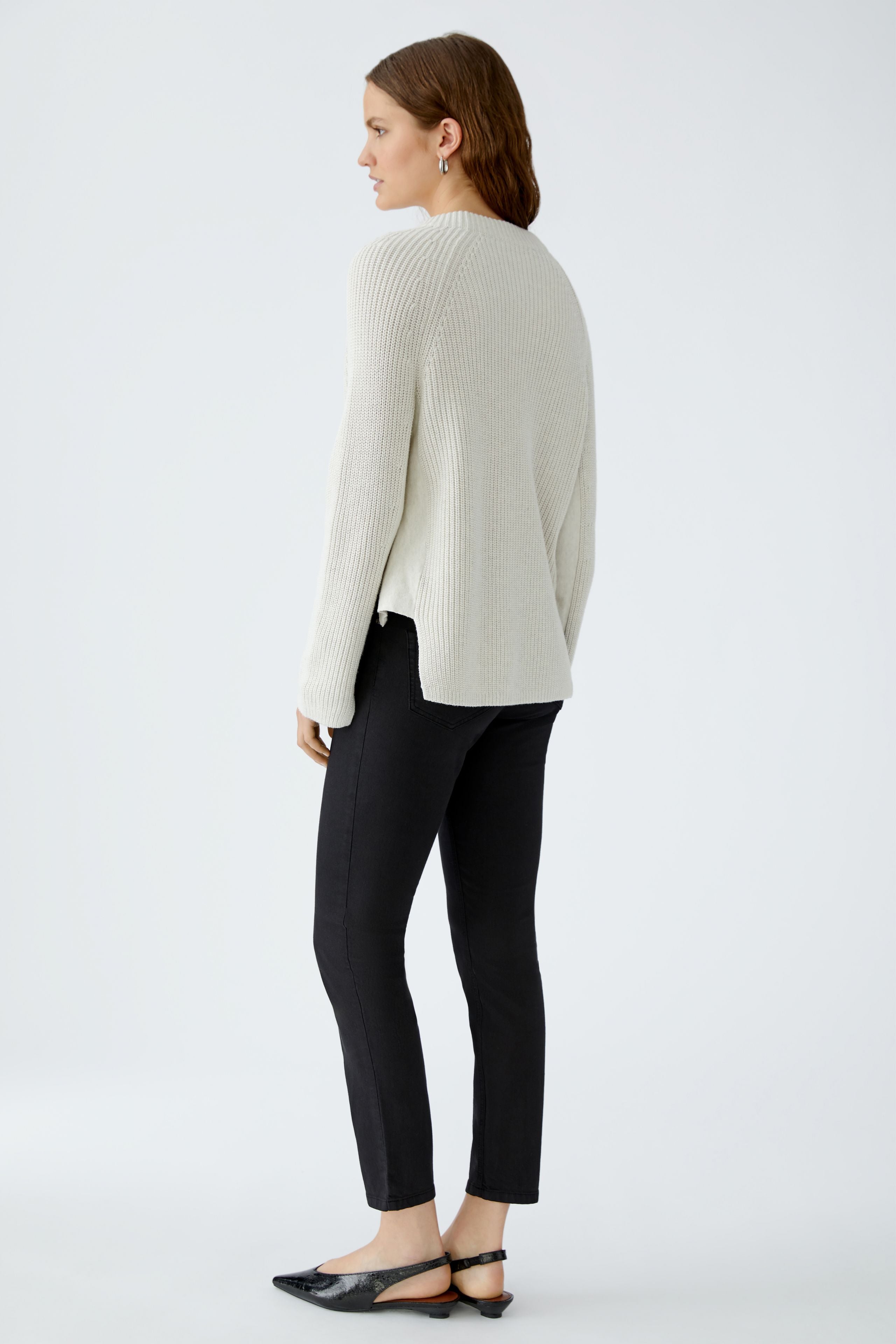 Oui Damen Pullover Offwhite M