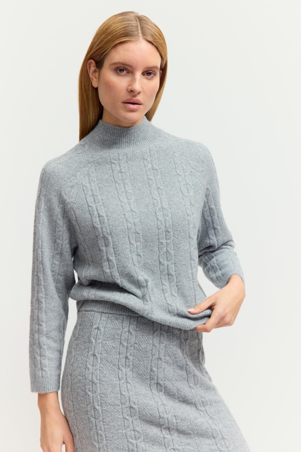 Fashion People Damen Pullover Cloud Melange