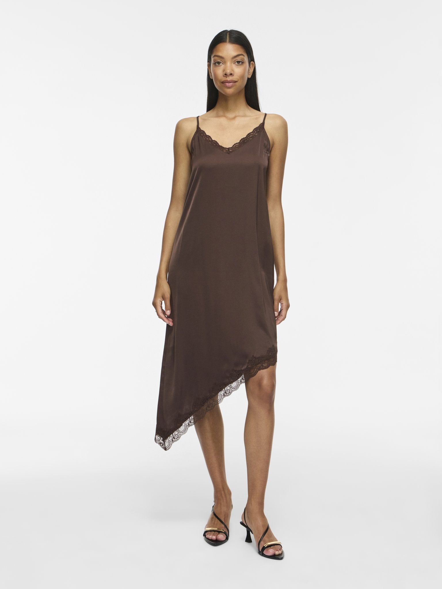 Vila Damen Kleider Coffee Bean