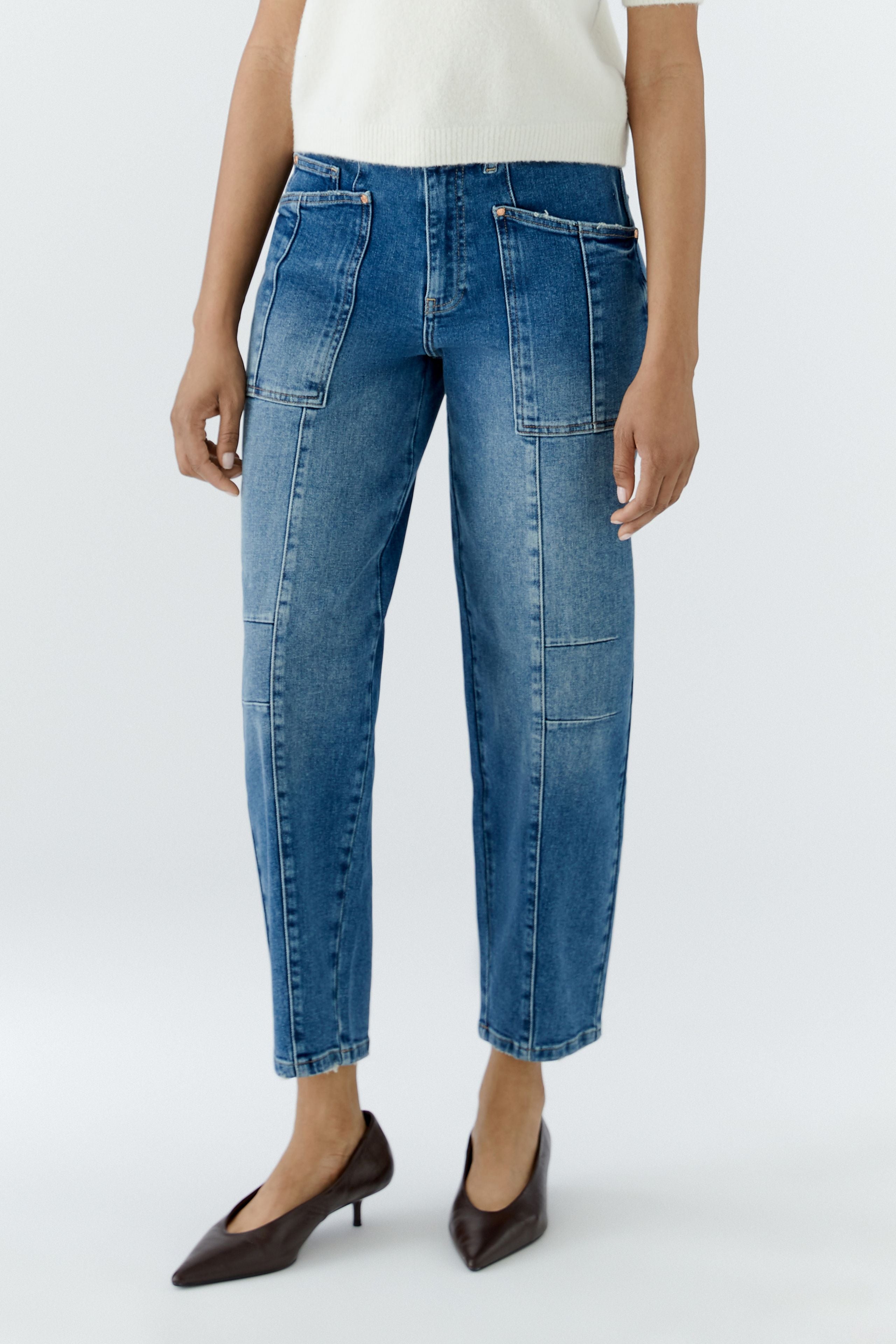 Oui Damen Jeans  Blue