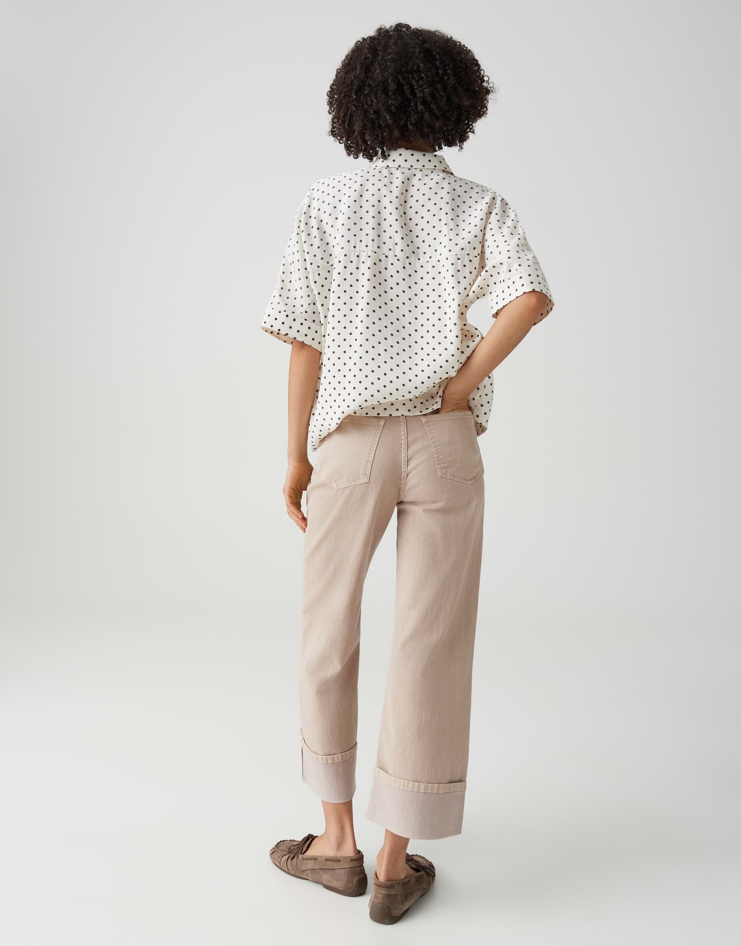 Opus Damen Jeans Golden Beige