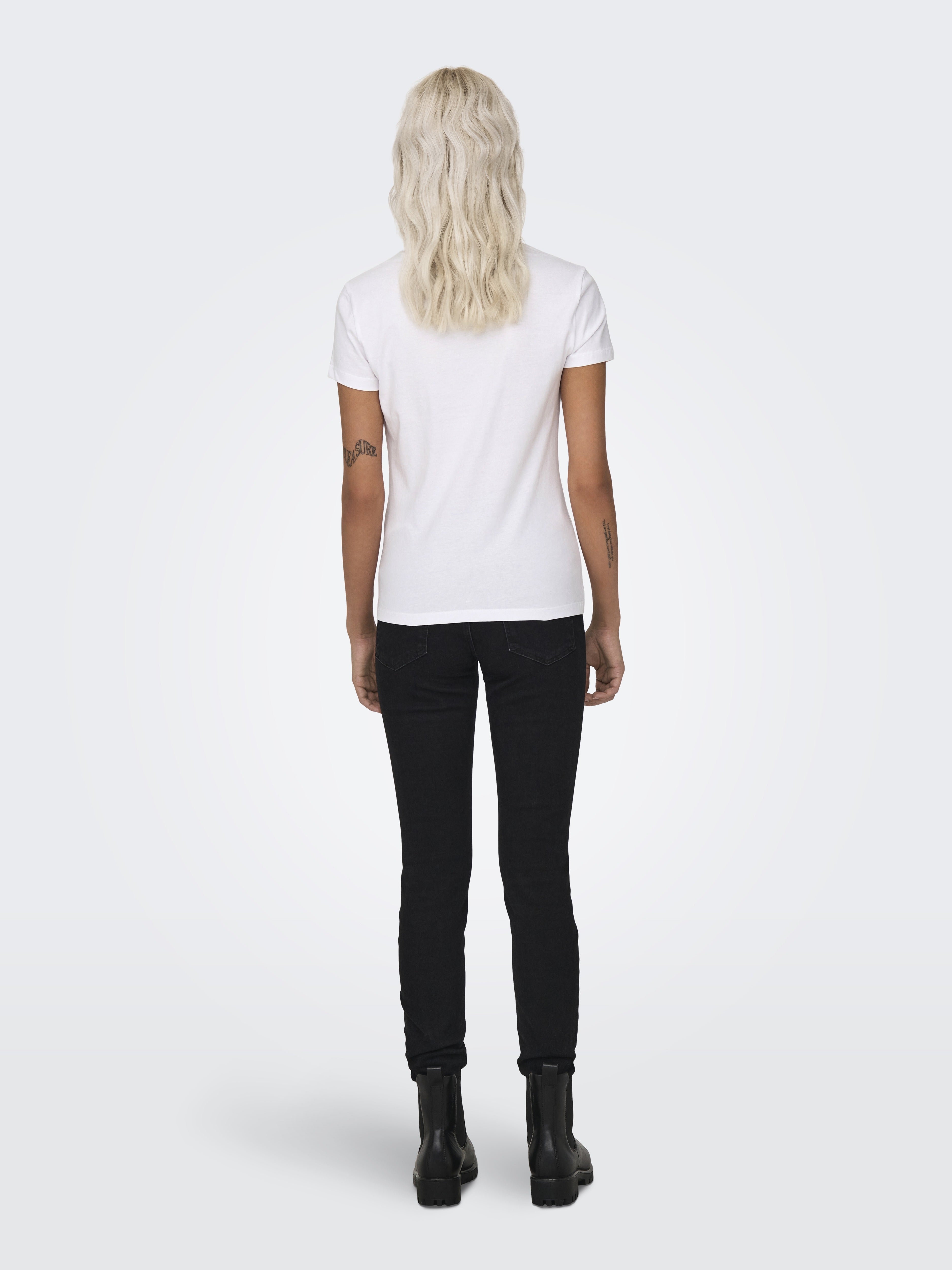 Only Damen T-Shirts Bright White/Ro