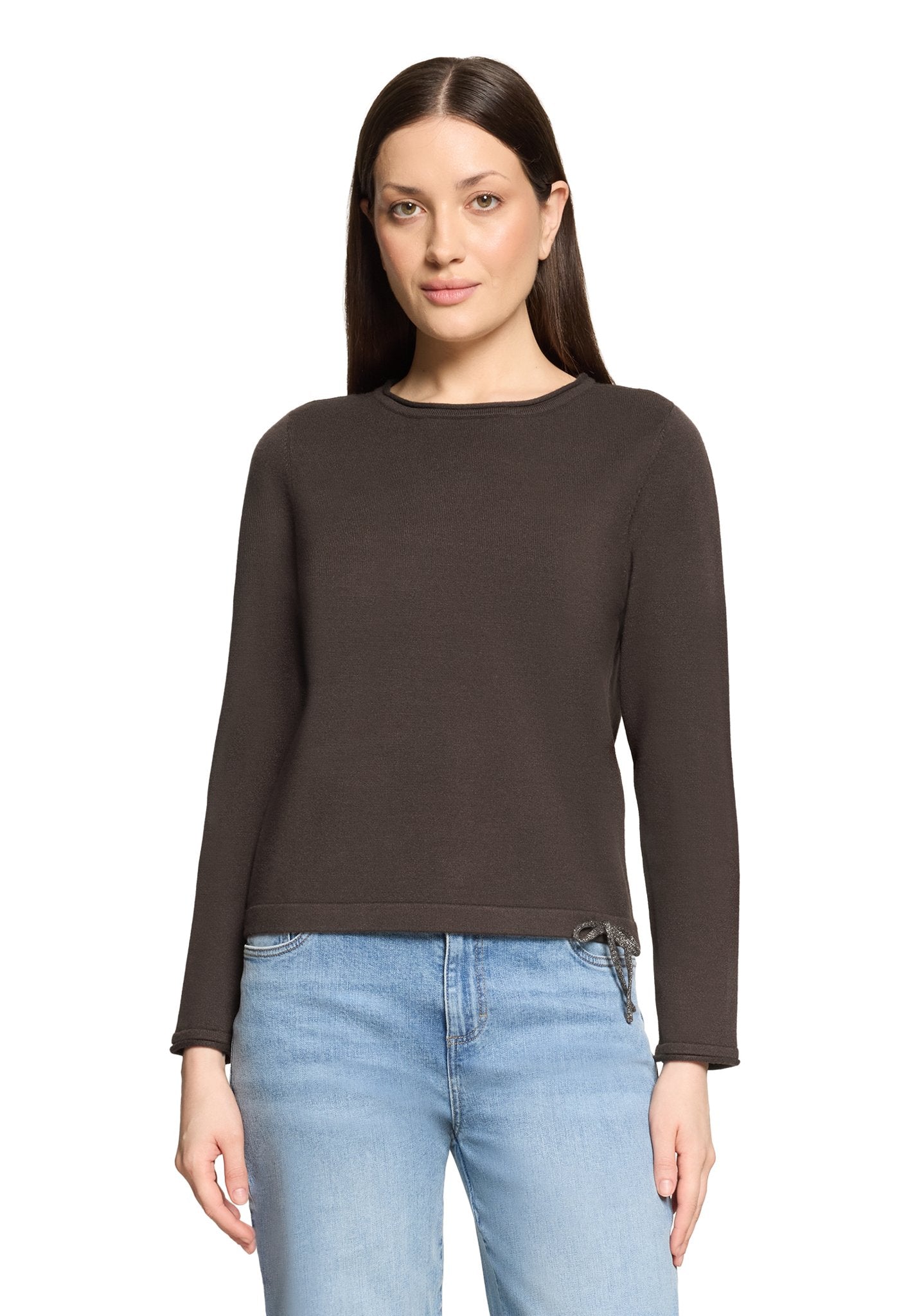 Cartoon Damen Pullover Black Coffee