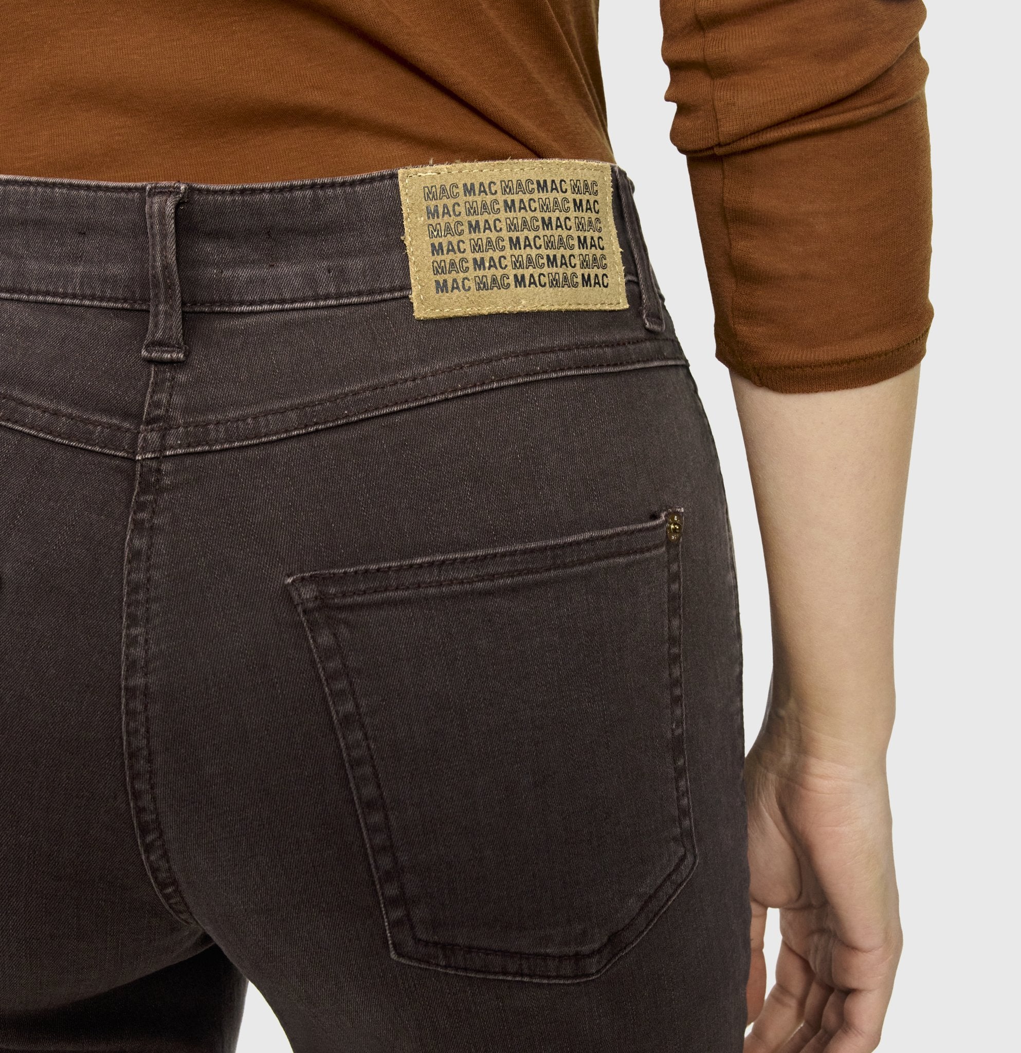Mac Damen Jeans Brown Stone Was