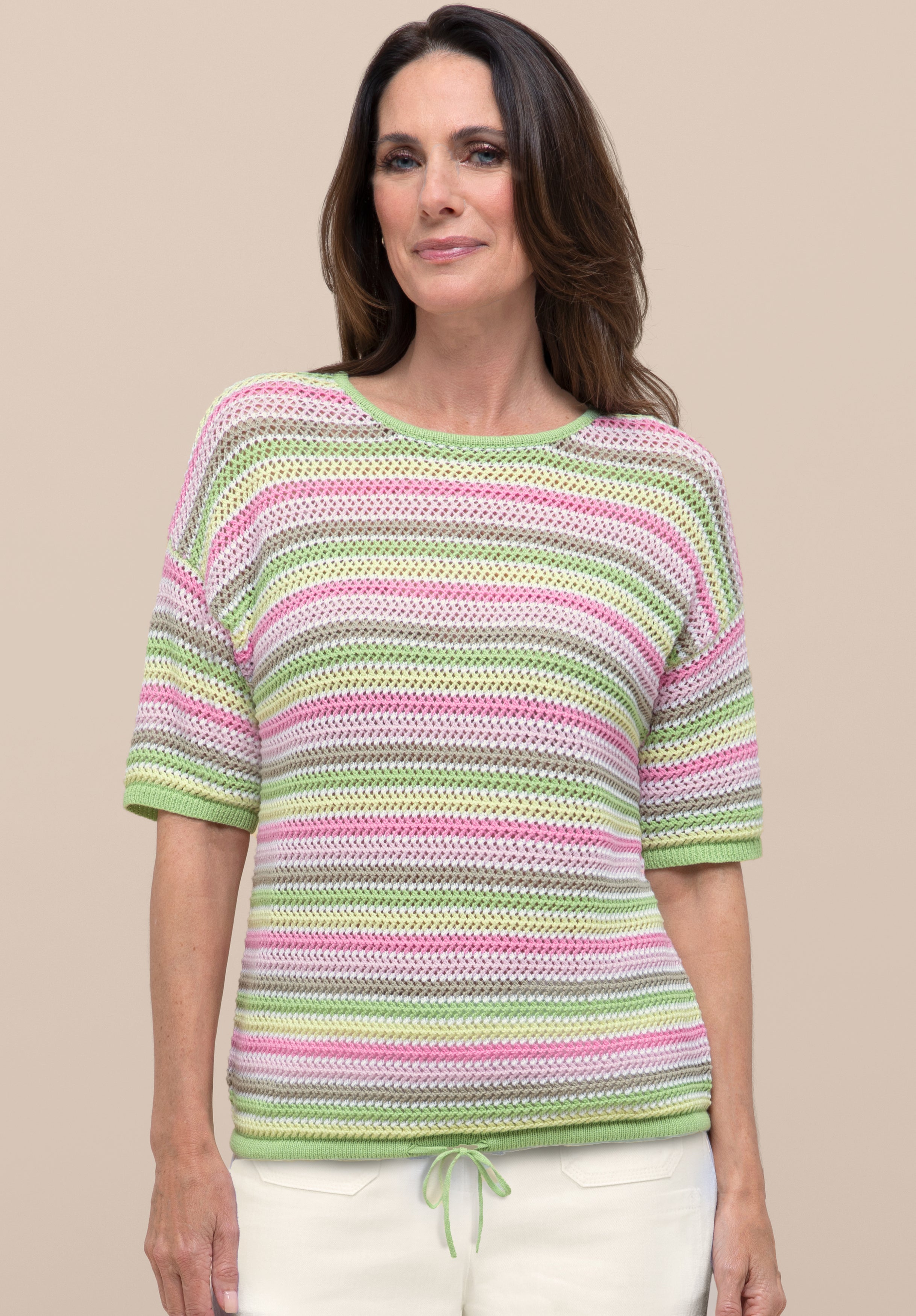 Bianca Damen Pullover Green Mix