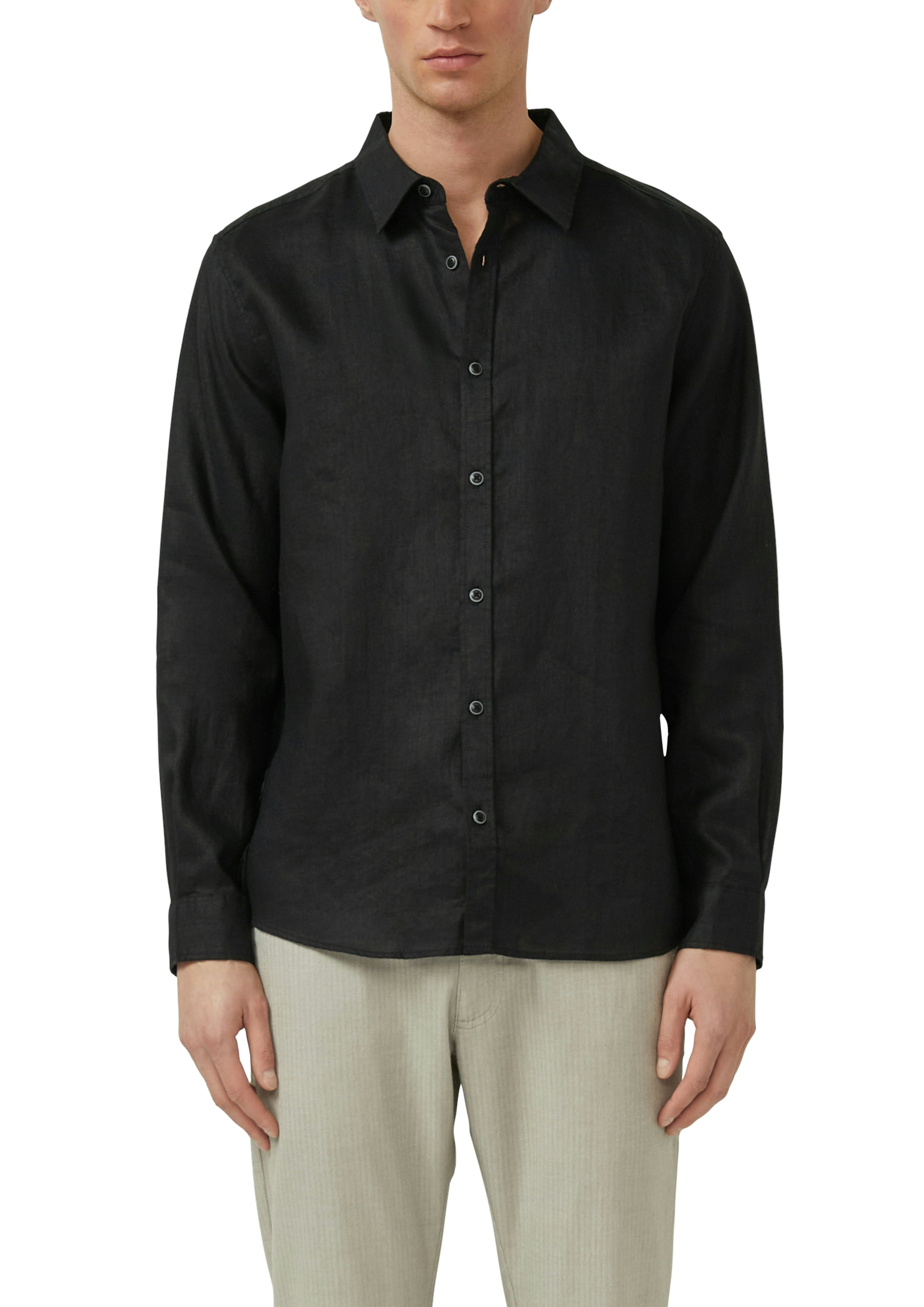 S. Oliver red Herren Hemden lang Grey/Black