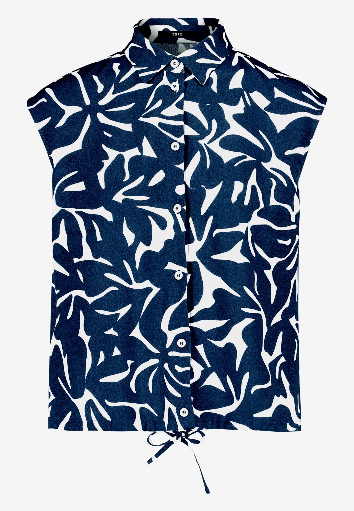 Zero Damen Blusen Blue/Cream