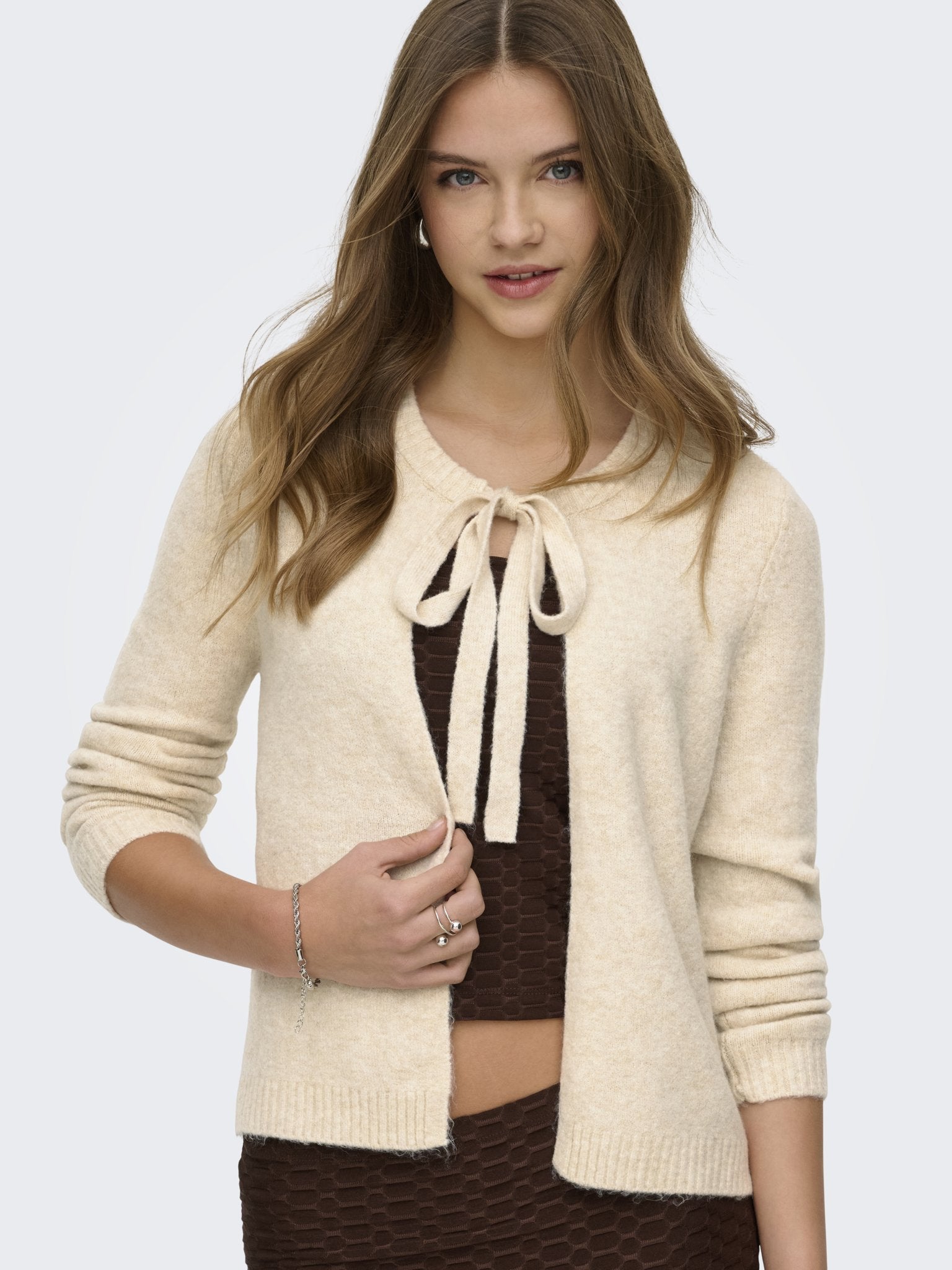 Only Damen Strickjacken Pumice Stone/Me