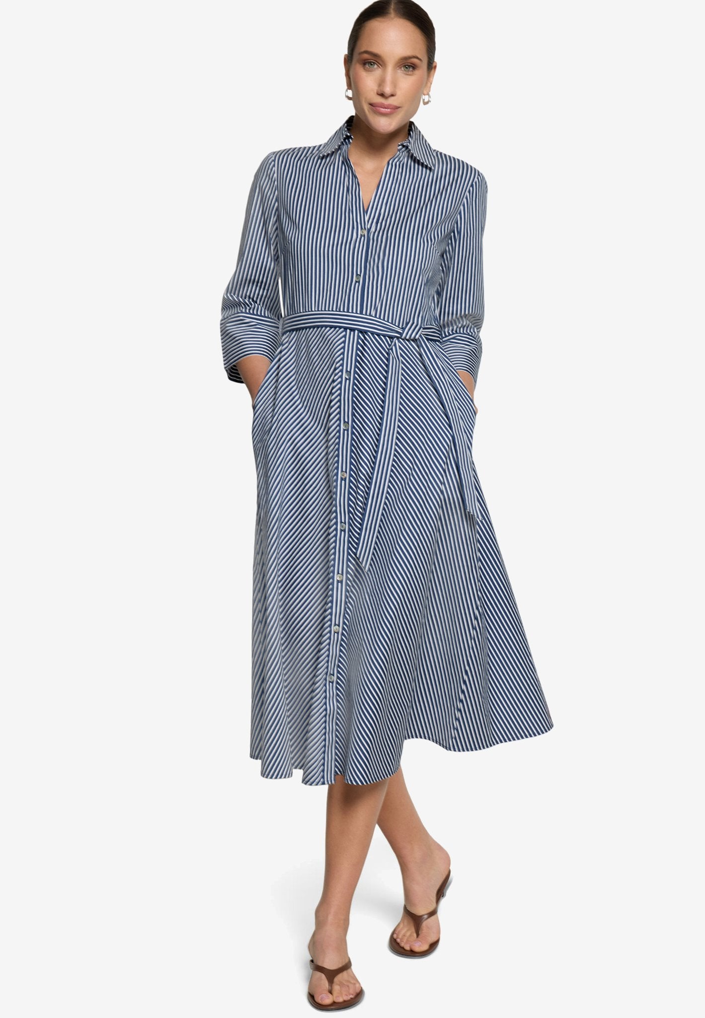 Zero Damen Kleider Dark Blue/White