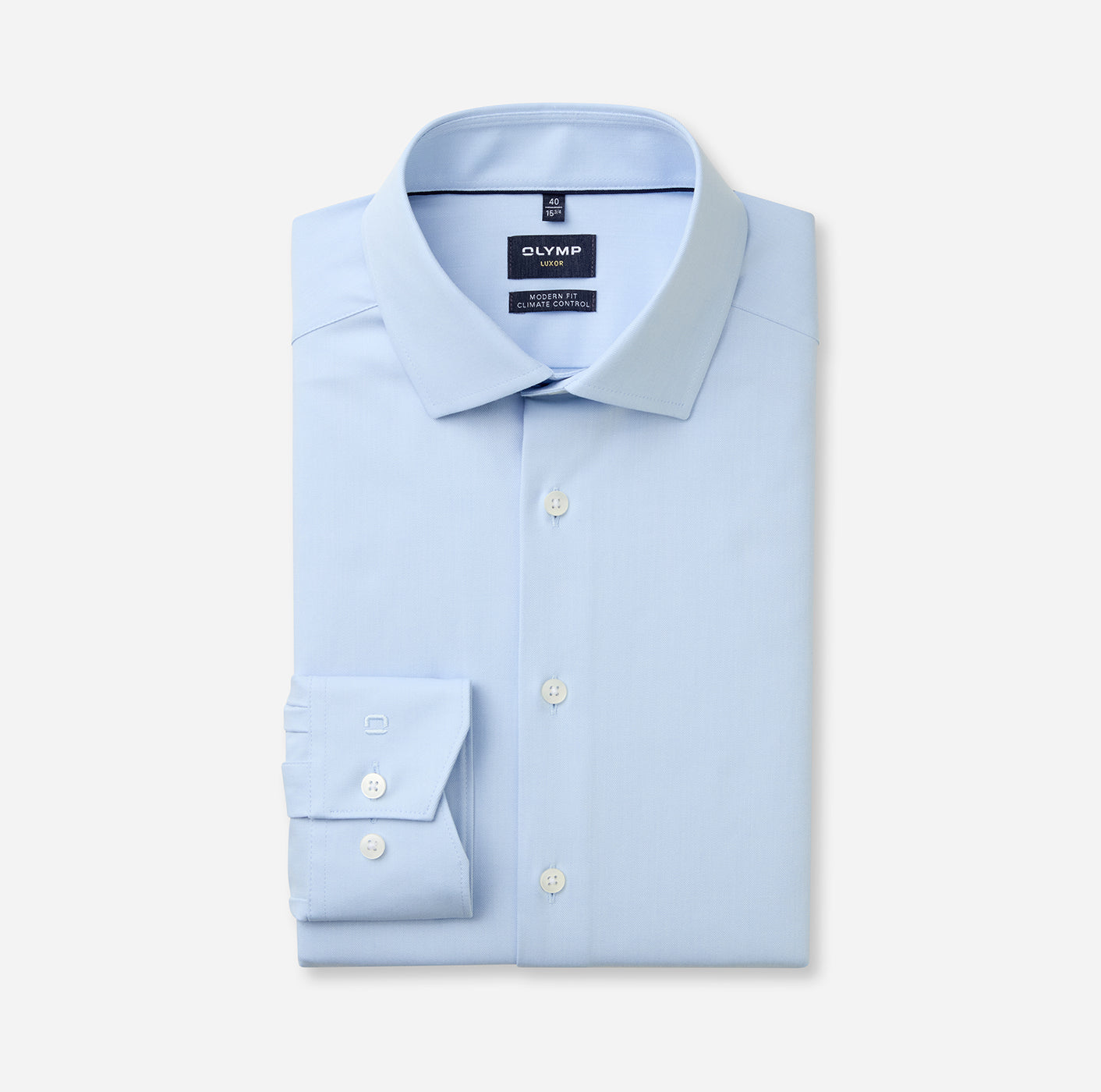 Olymp Herren Hemden lang  Bleu