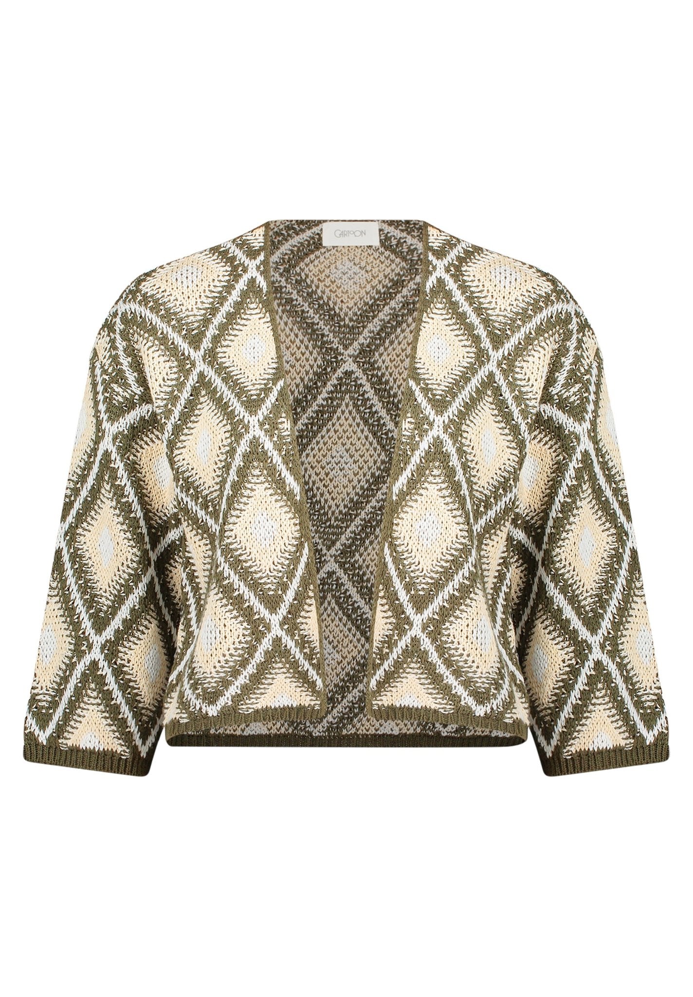 Cartoon Damen Strickjacken Khaki/Beige