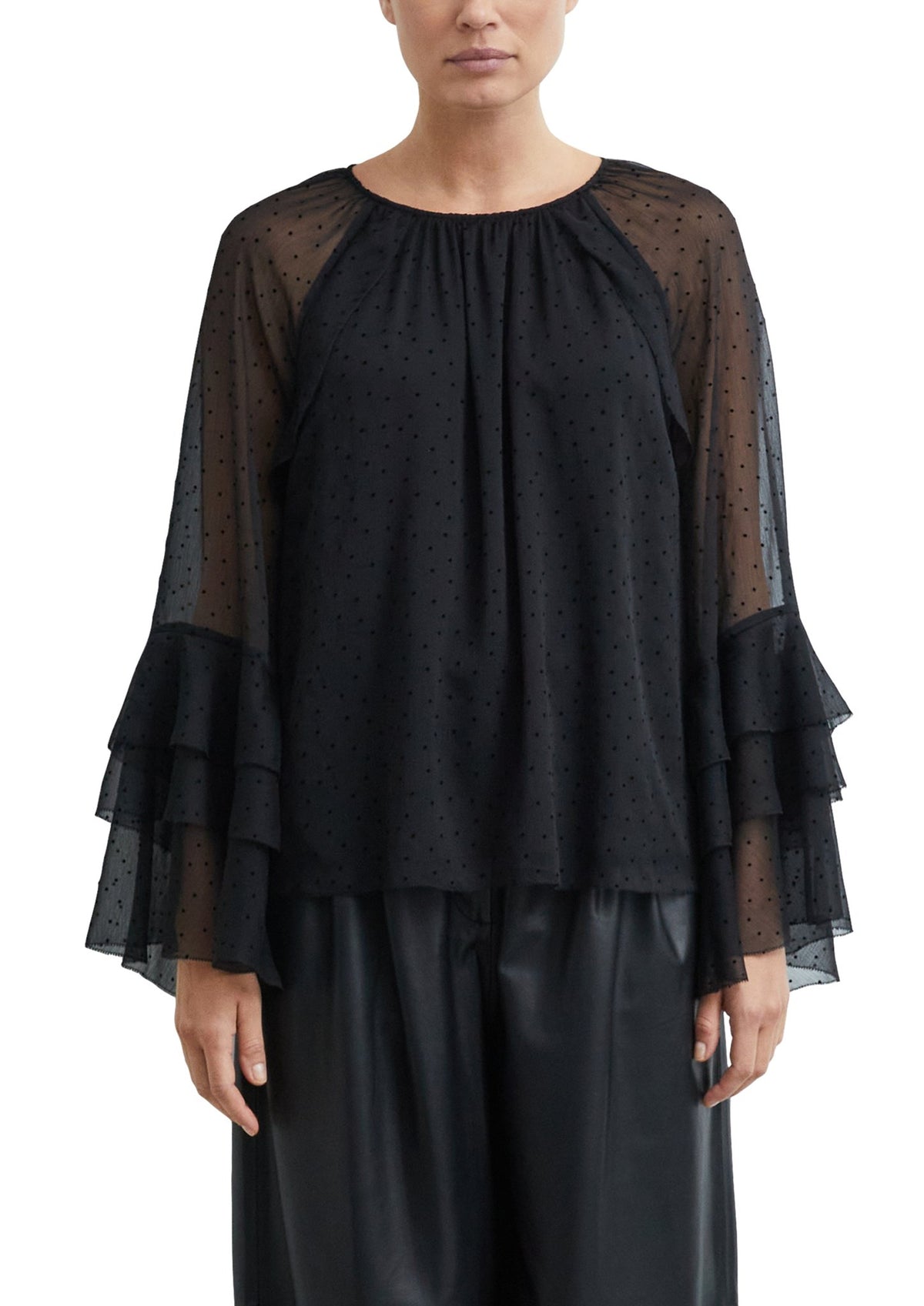Comma Damen Blusen A Grey/Black