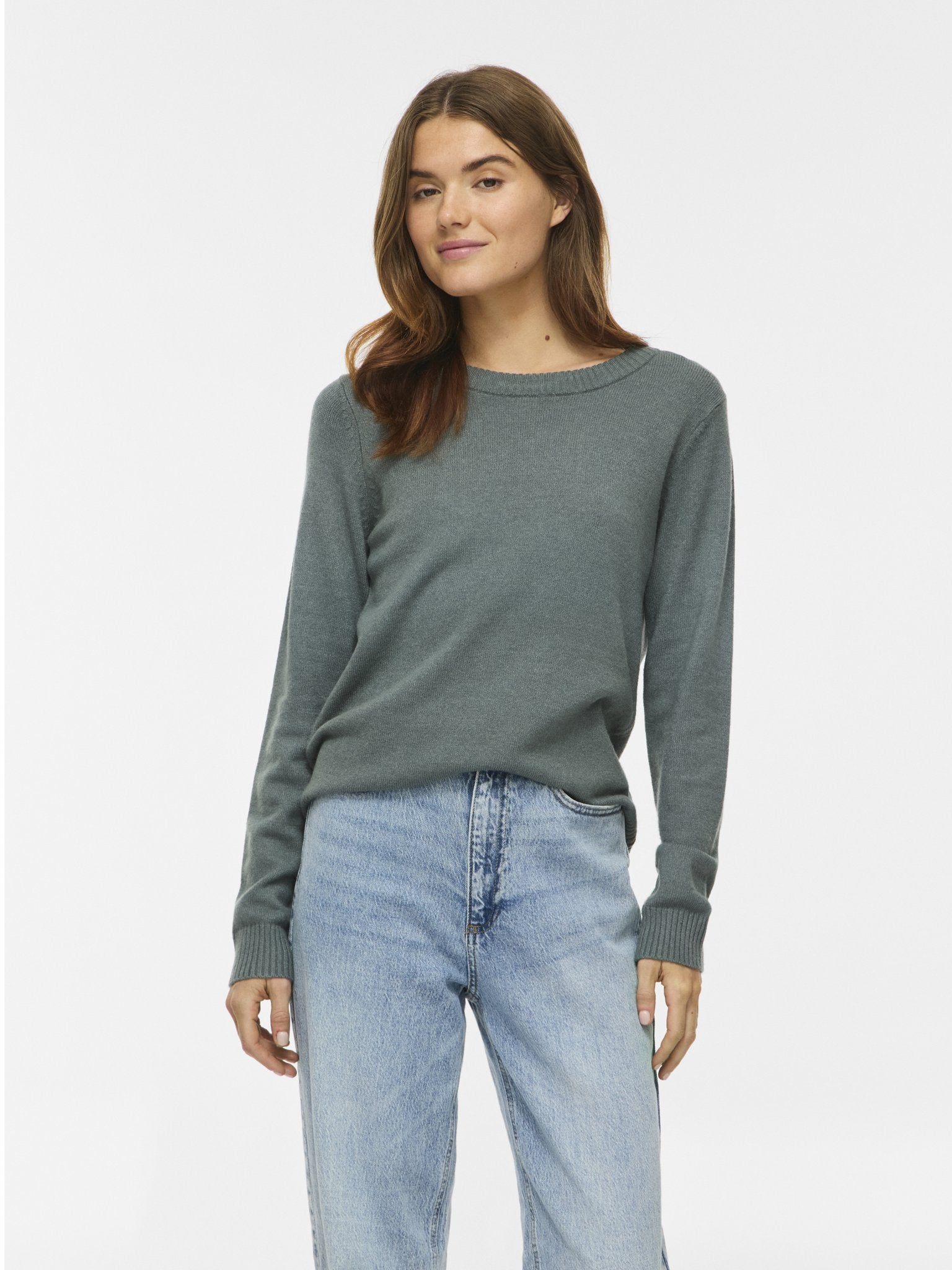 Vila Damen Pullover Balsam Green/Da
