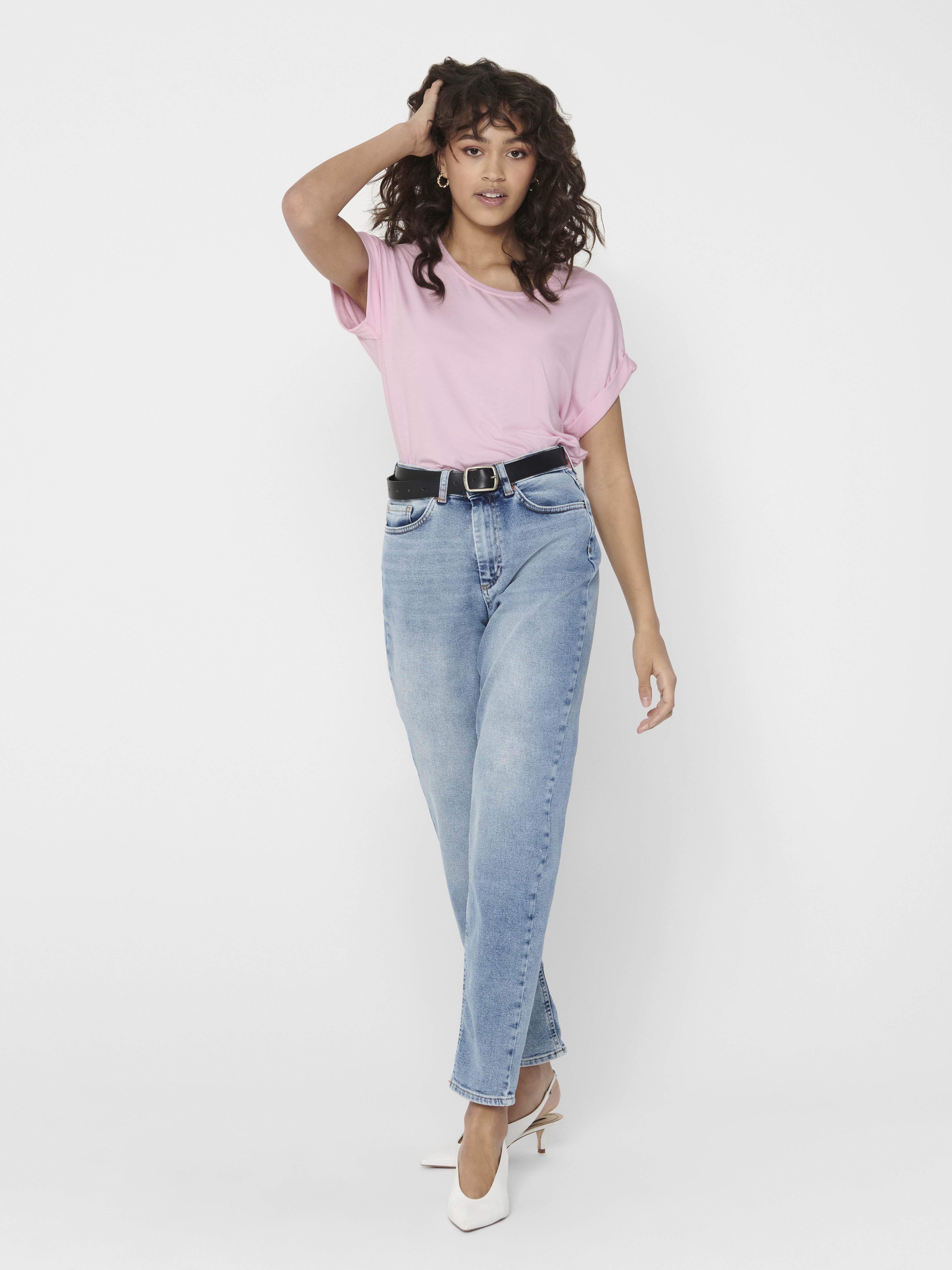 only Damen T-Shirts Pink Lady