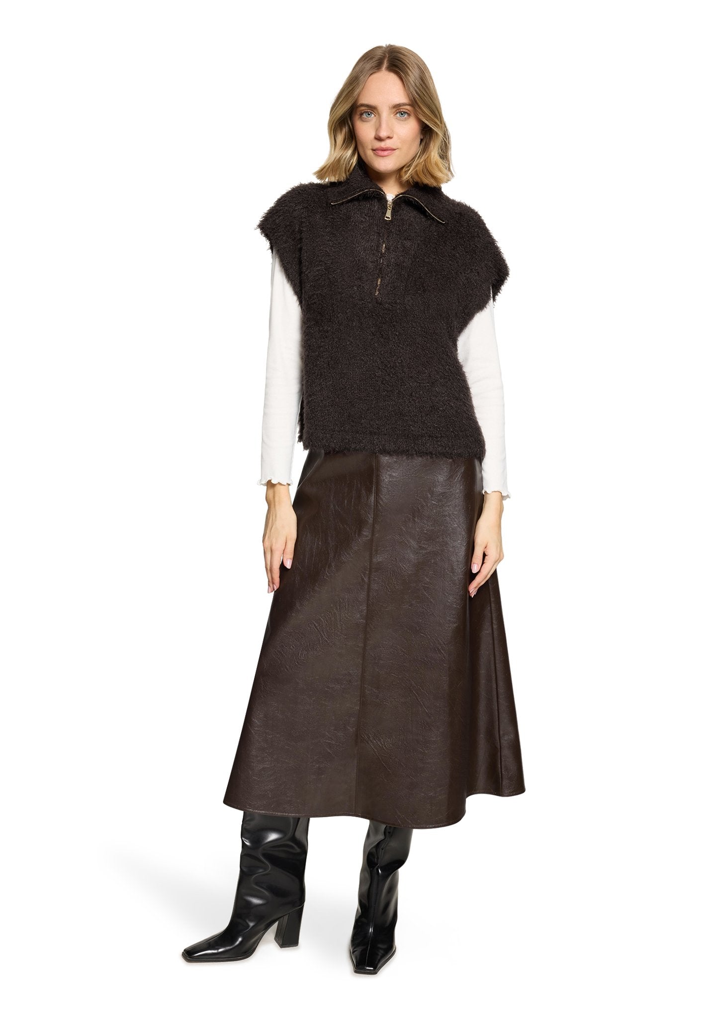 Cartoon Damen Pullover Black Coffee
