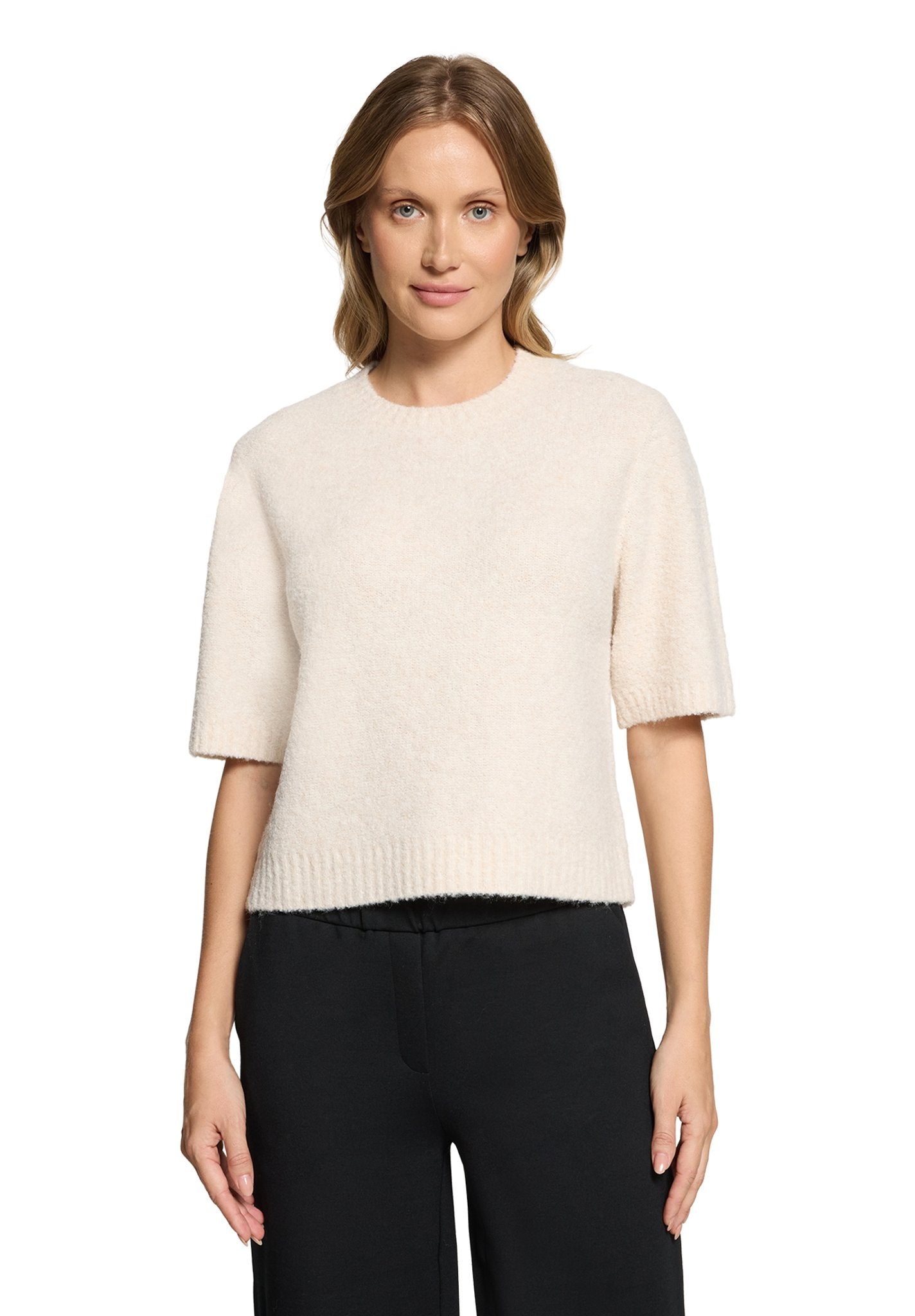 Betty & Co Damen Pullover Bright Cream Me