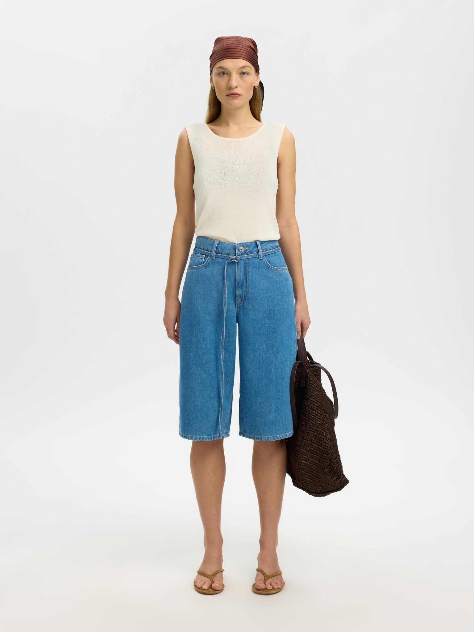 Selected Femme Damen Shorts Medium Blue Den