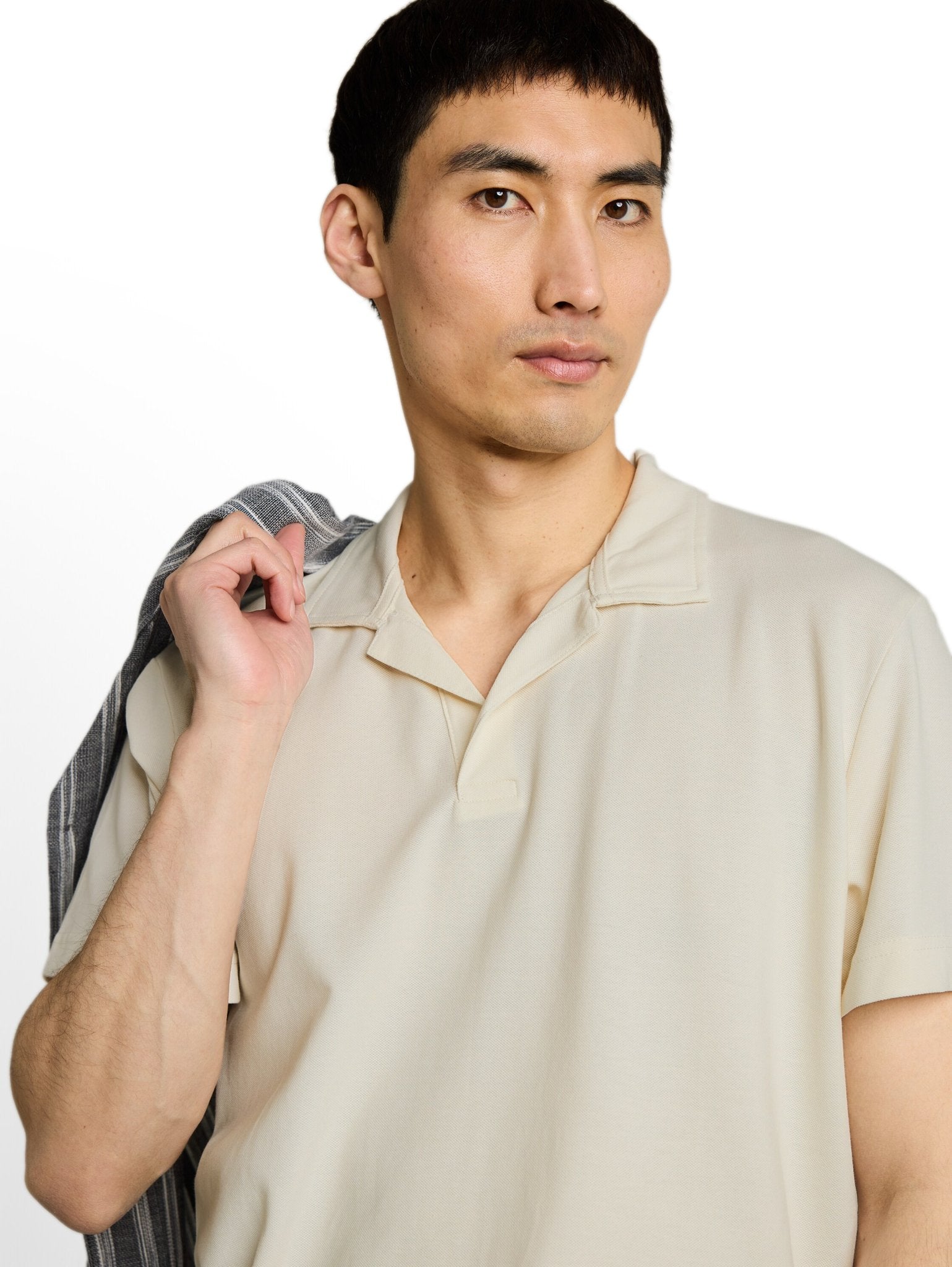 Tom Tailor Herren Polo-Shirts Gardenia White
