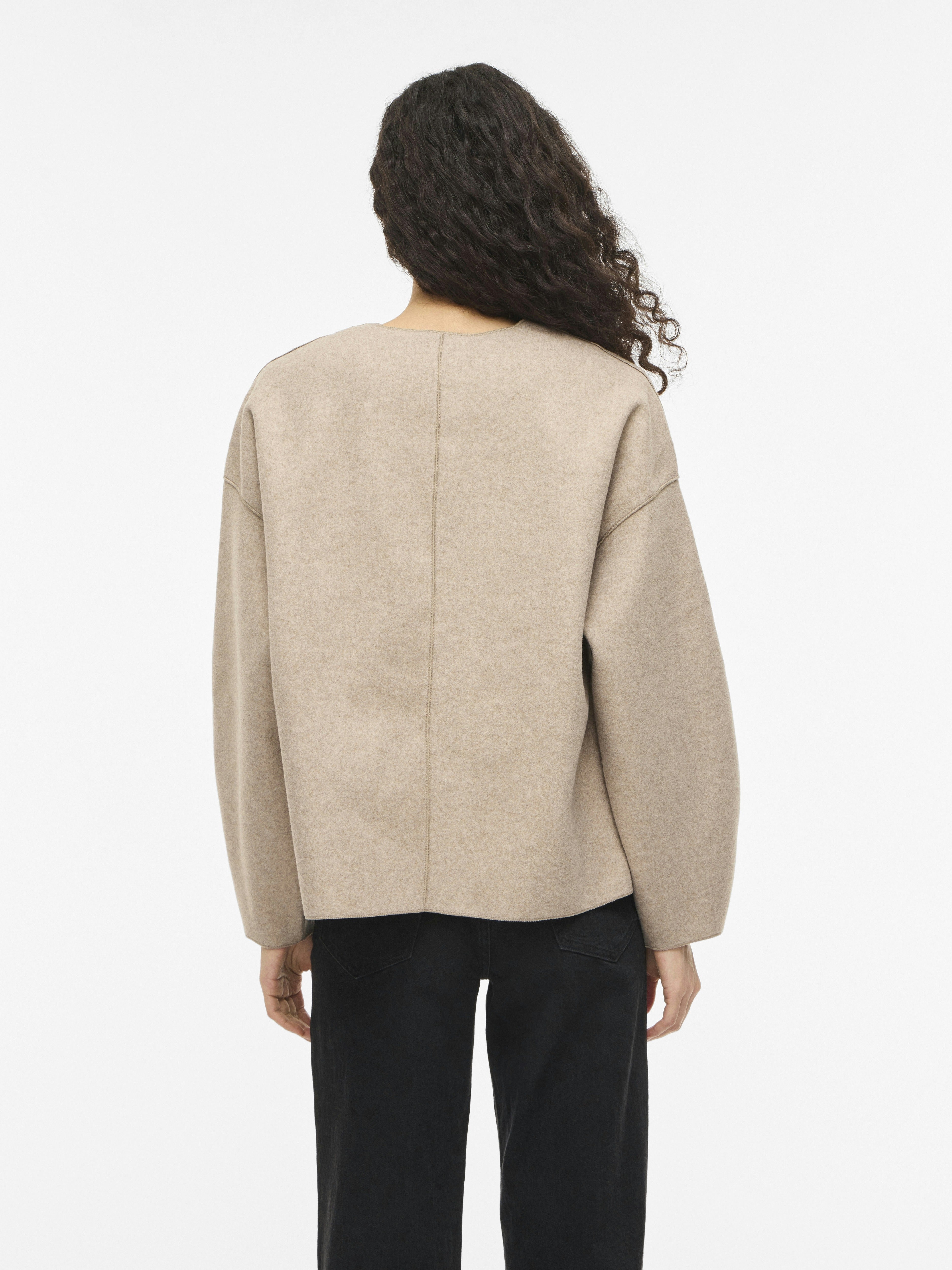 Vila Damen Jacken Natural Melange