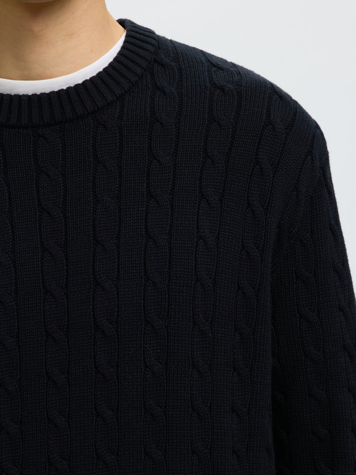 Selected homme Herren Pullover Black