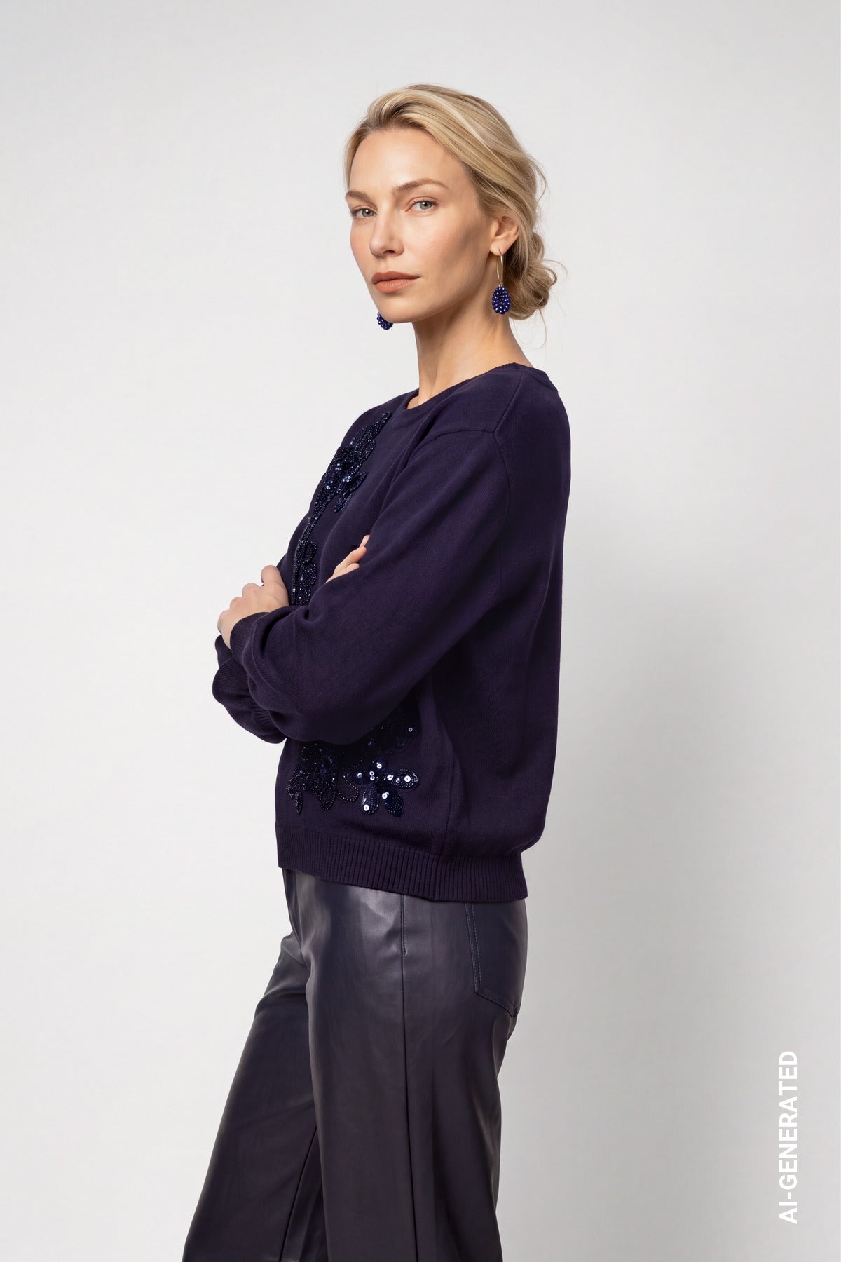 Monari Damen Pullover Dark Blue