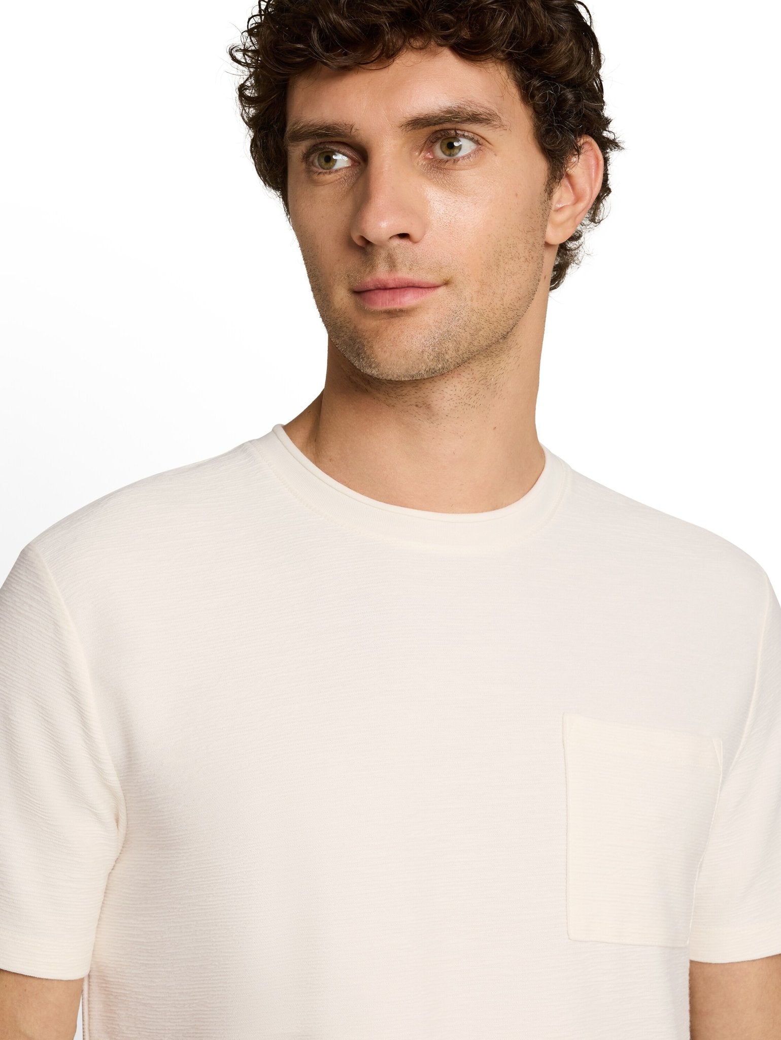 Tom Tailor denim Herren T-Shirts kurz Gardenia White
