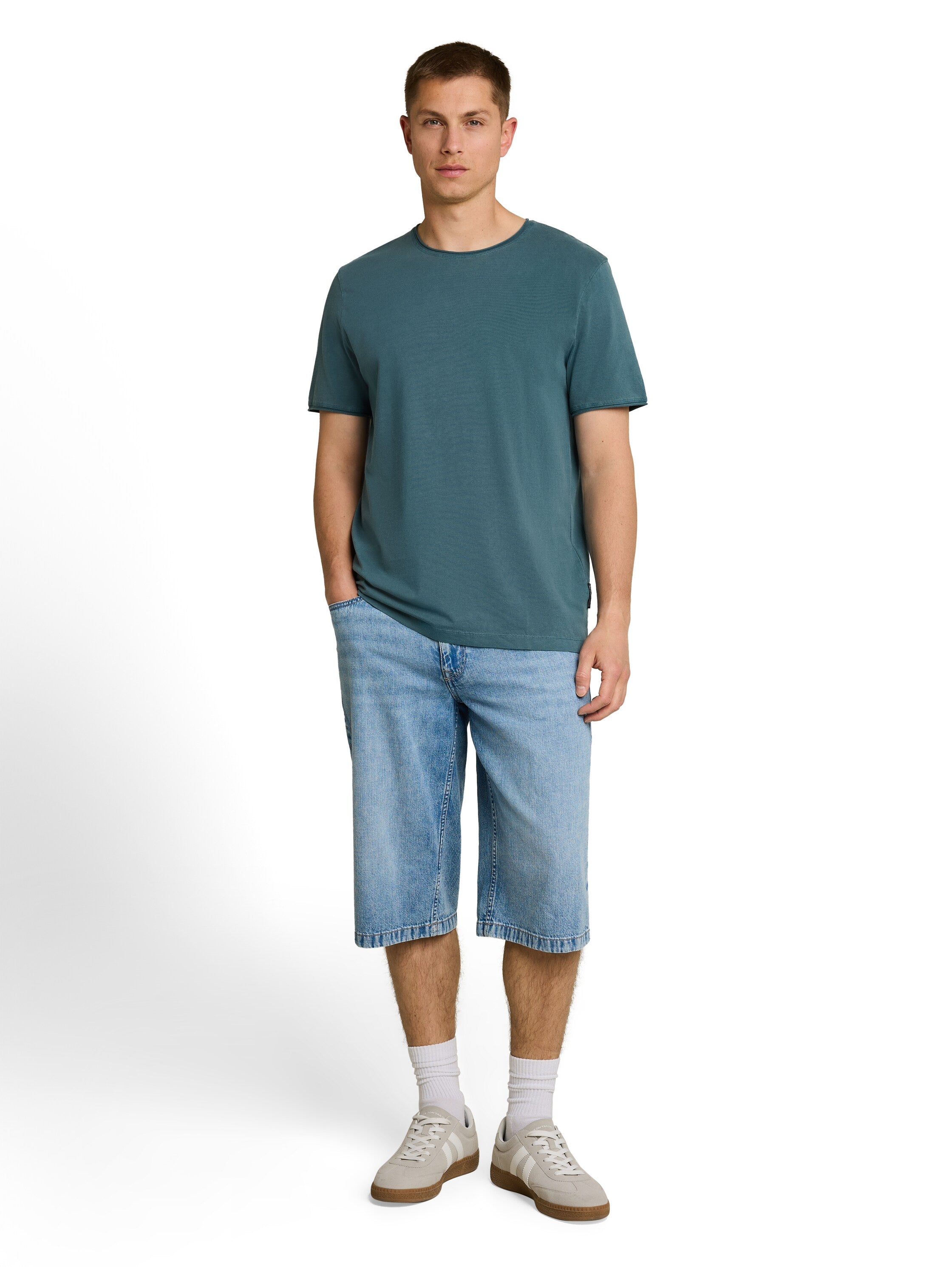Tom Tailor denim Herren T-Shirts kurz Tide Petrol