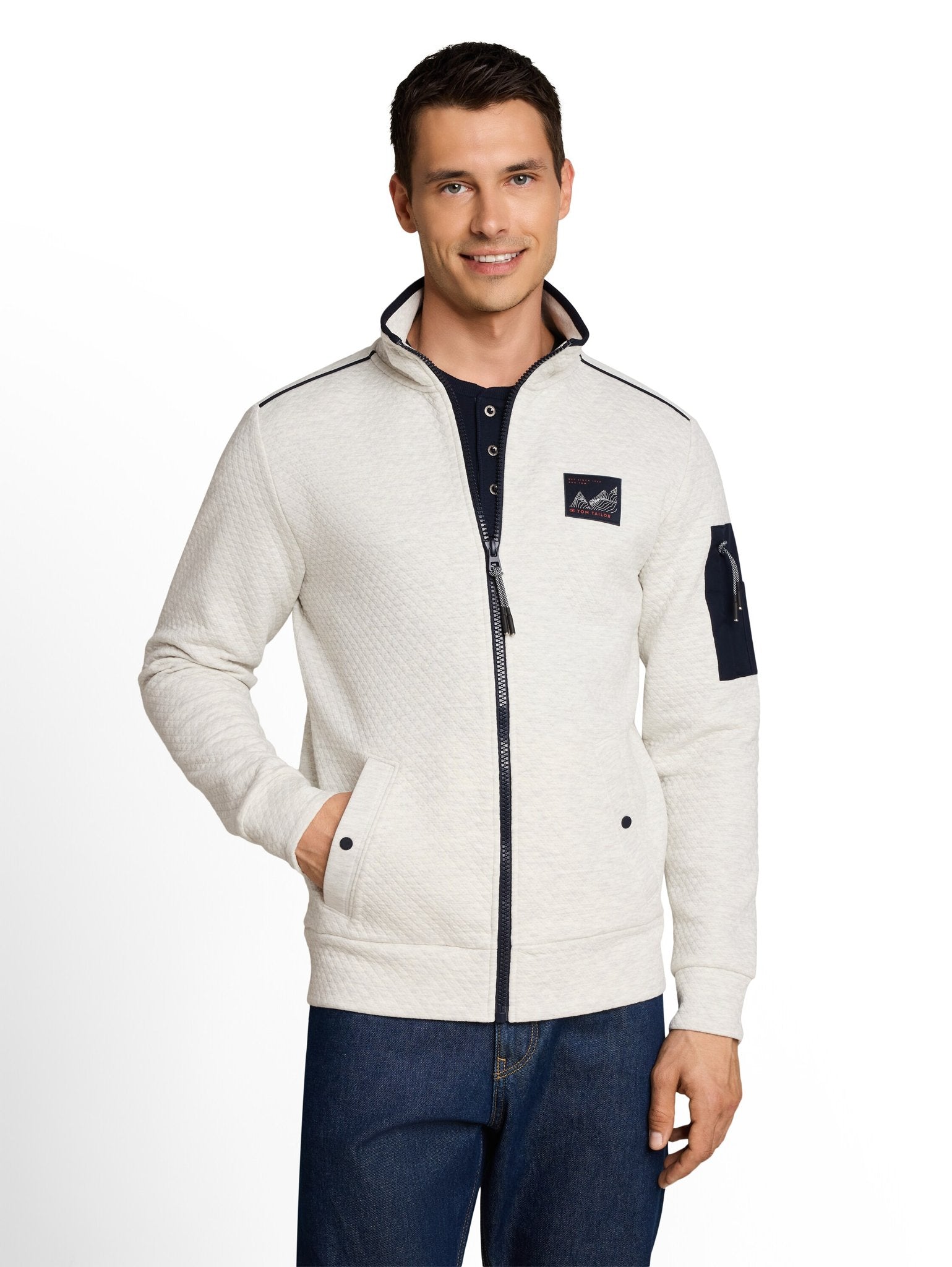 Tom Tailor Herren Sweatshirts Soft Buttercrea