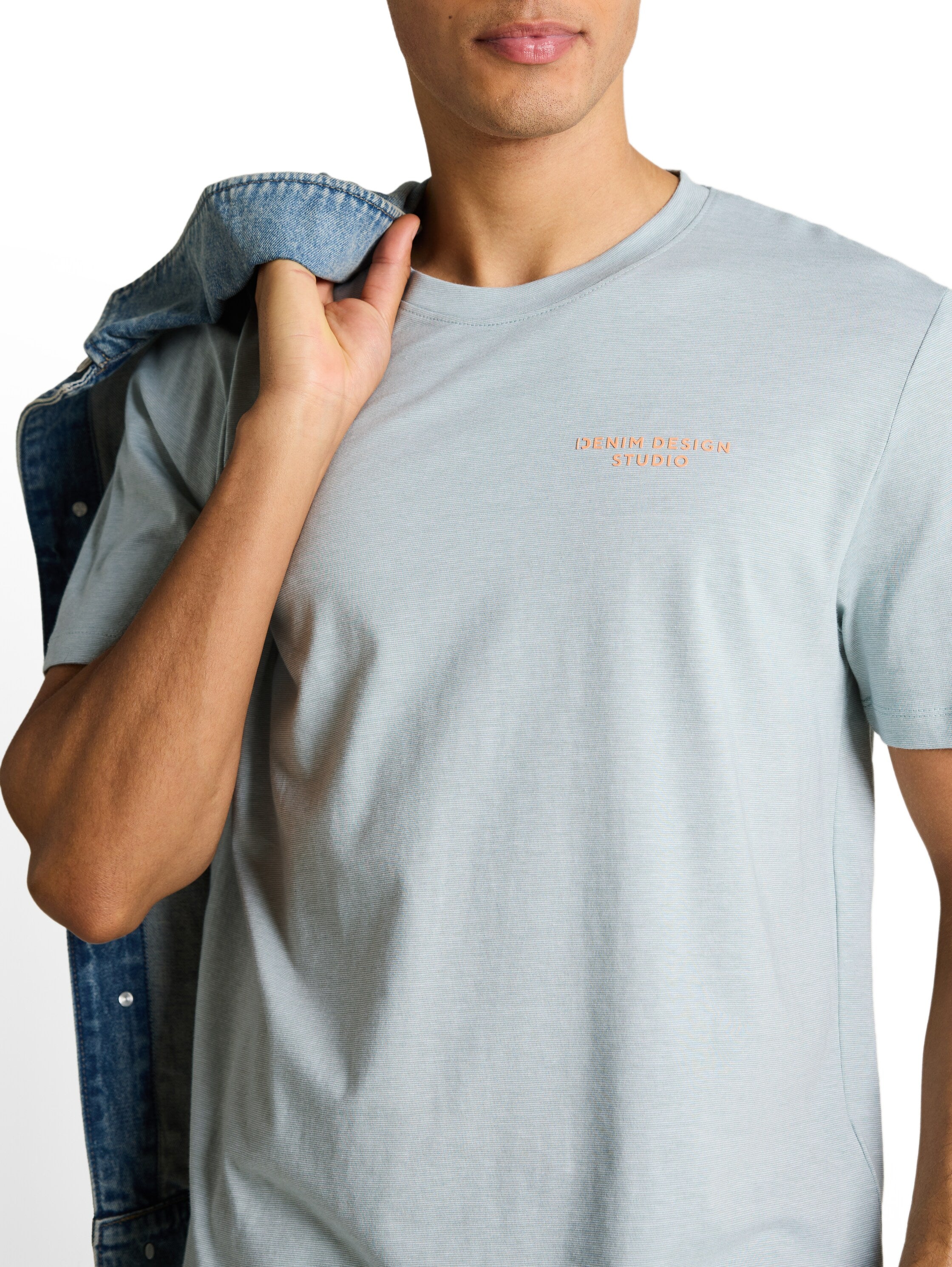 Tom Tailor denim Herren T-Shirts kurz Green White Fin