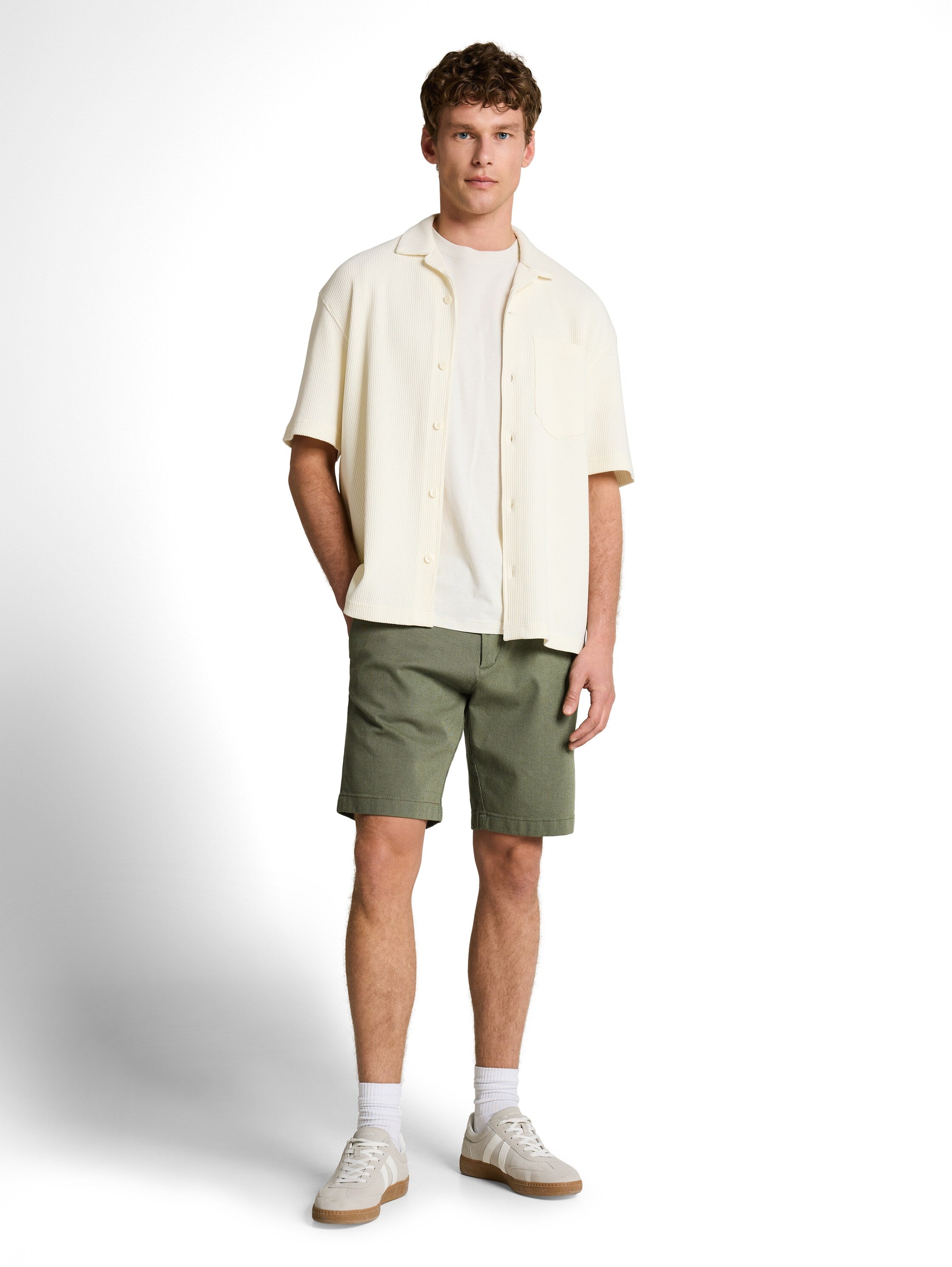 Tom Tailor denim Herren Shorts Olive Tonal Twi