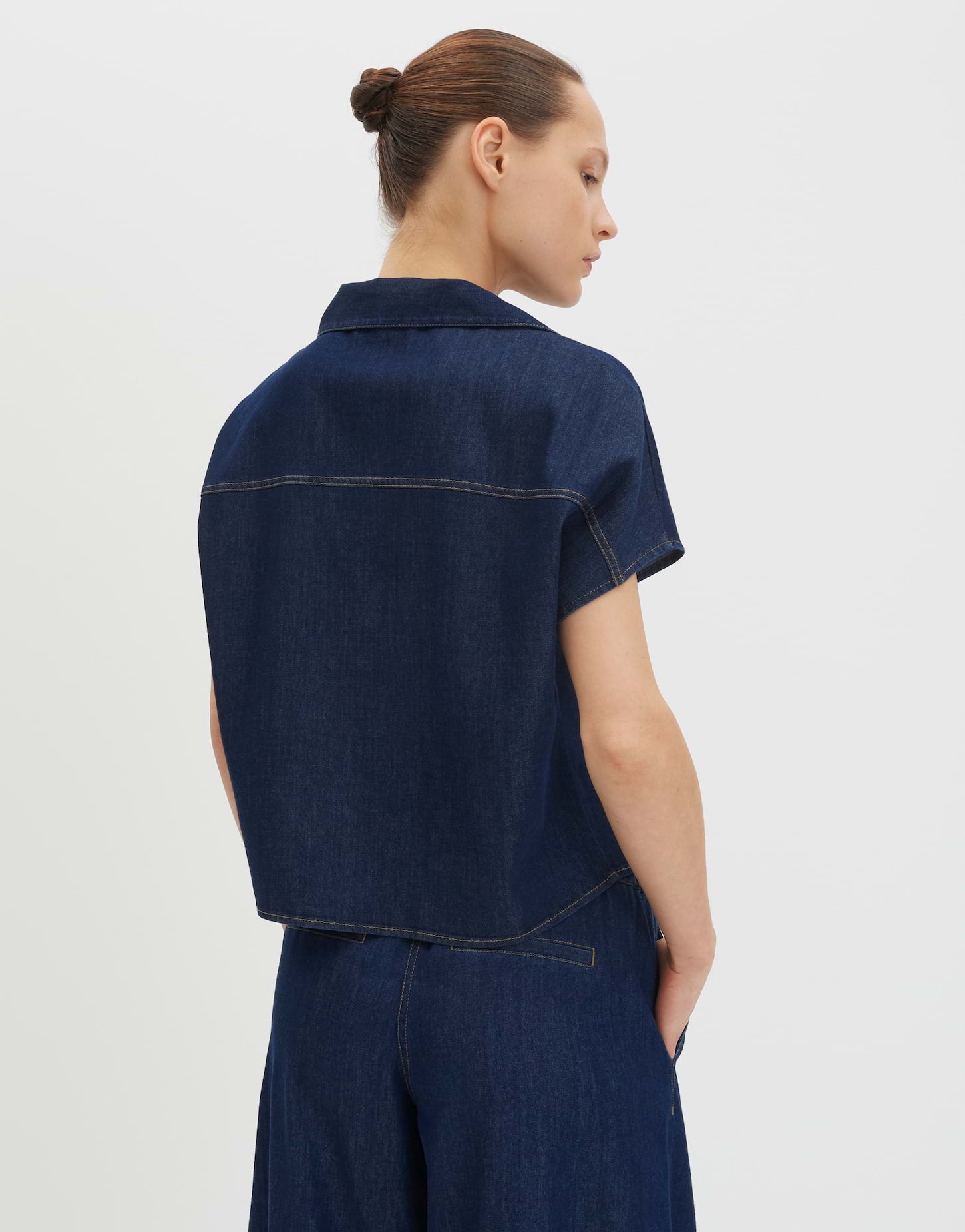 Someday Damen Blusen Rinsed Dark Blu