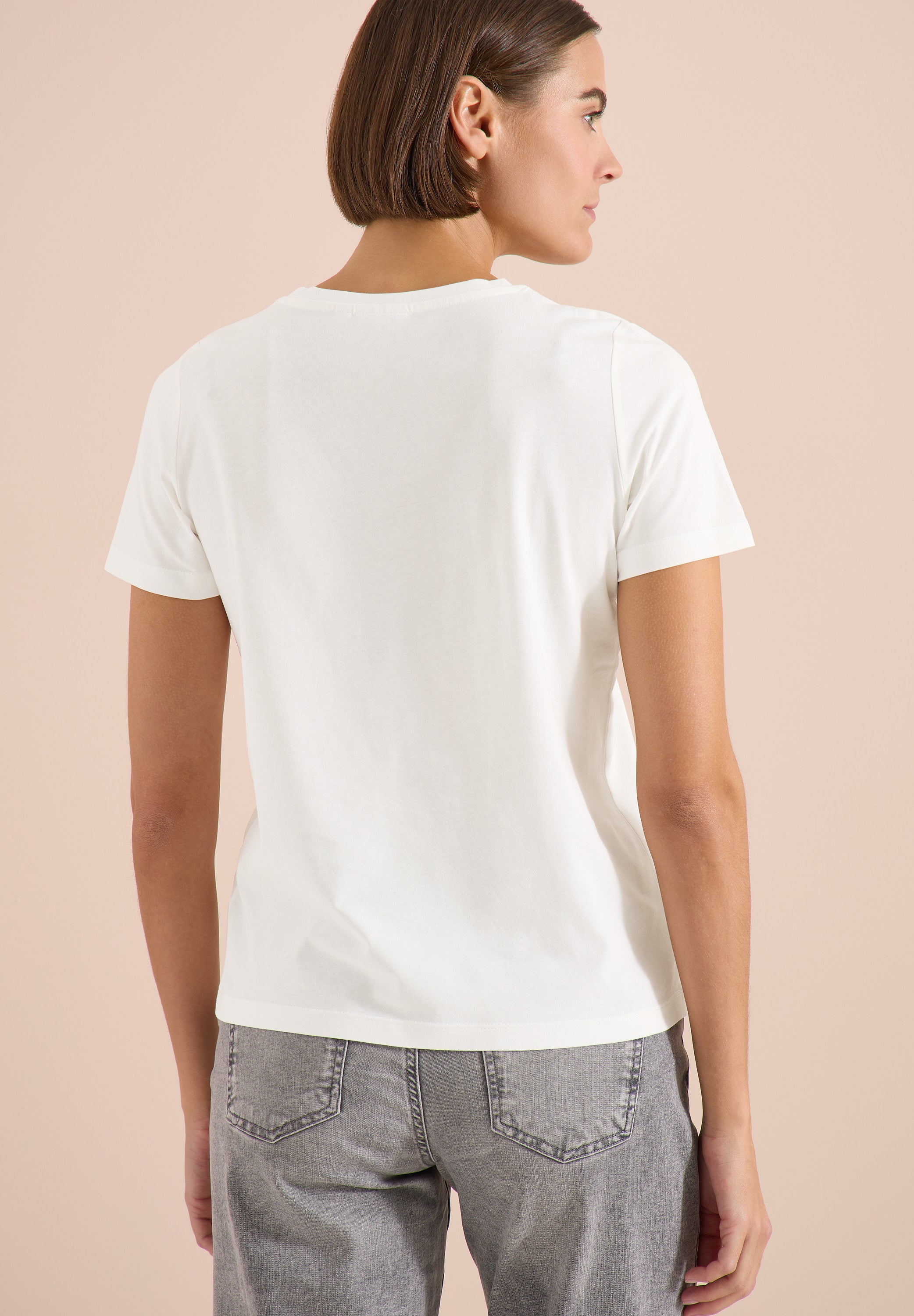 Cecil Damen T-Shirts  Vanilla W