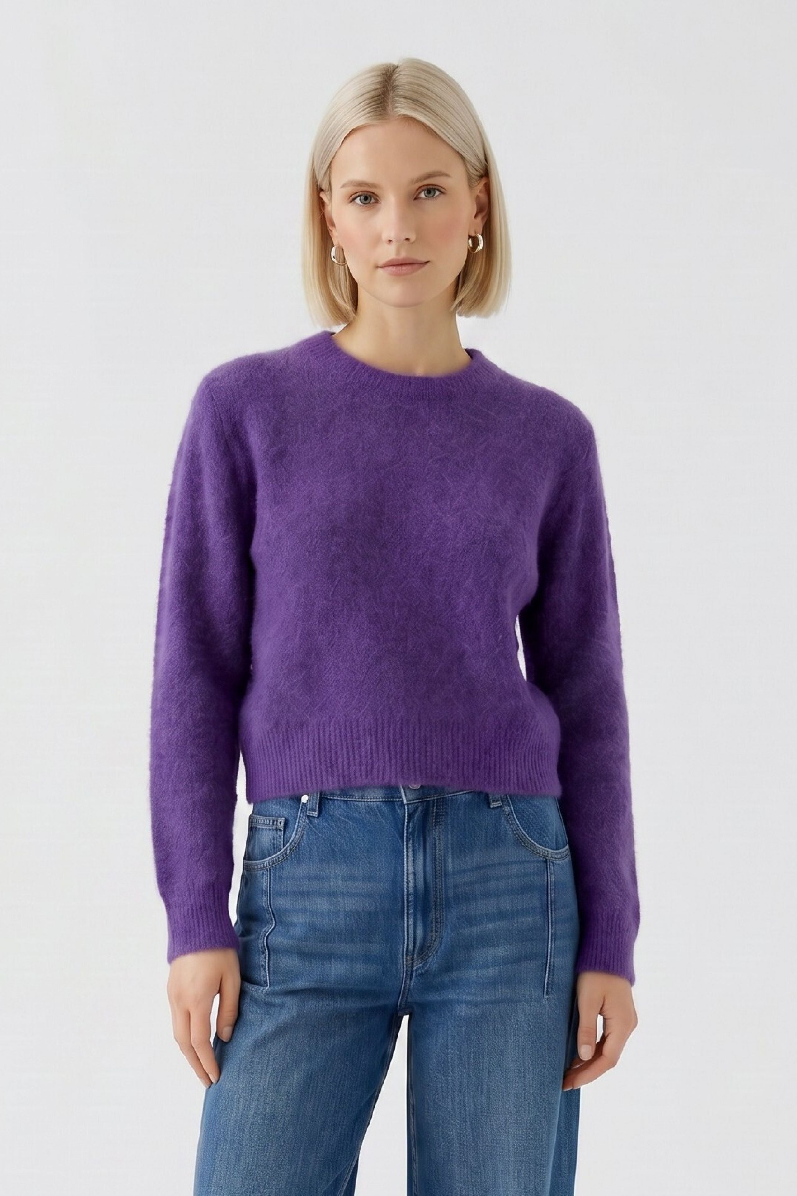 Oui Damen Pullover  Ultra Viol