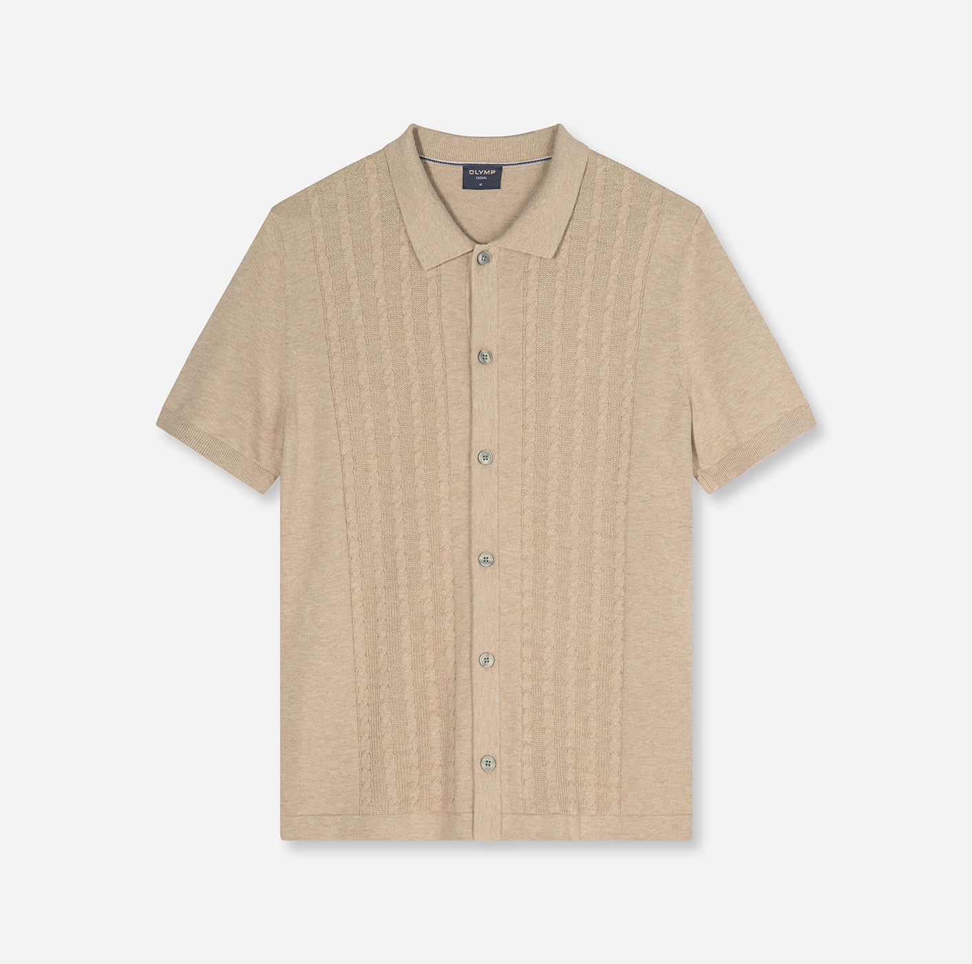 Olymp Herren Polo-Shirts Beige