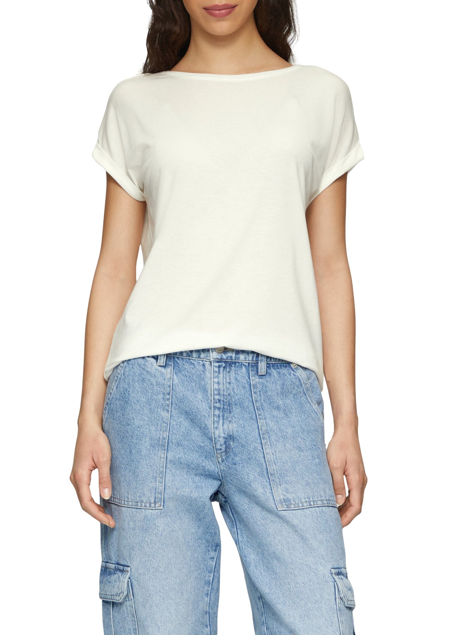 QS by S.Oliver Damen T-Shirts  White