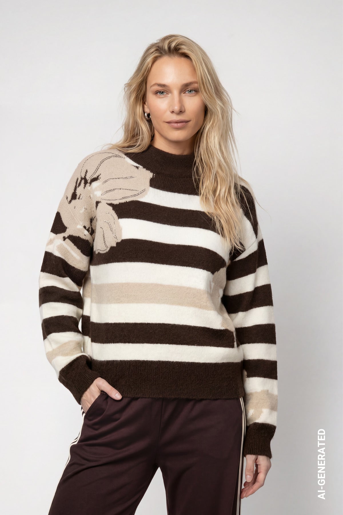 Monari Damen Pullover  Cappuccino