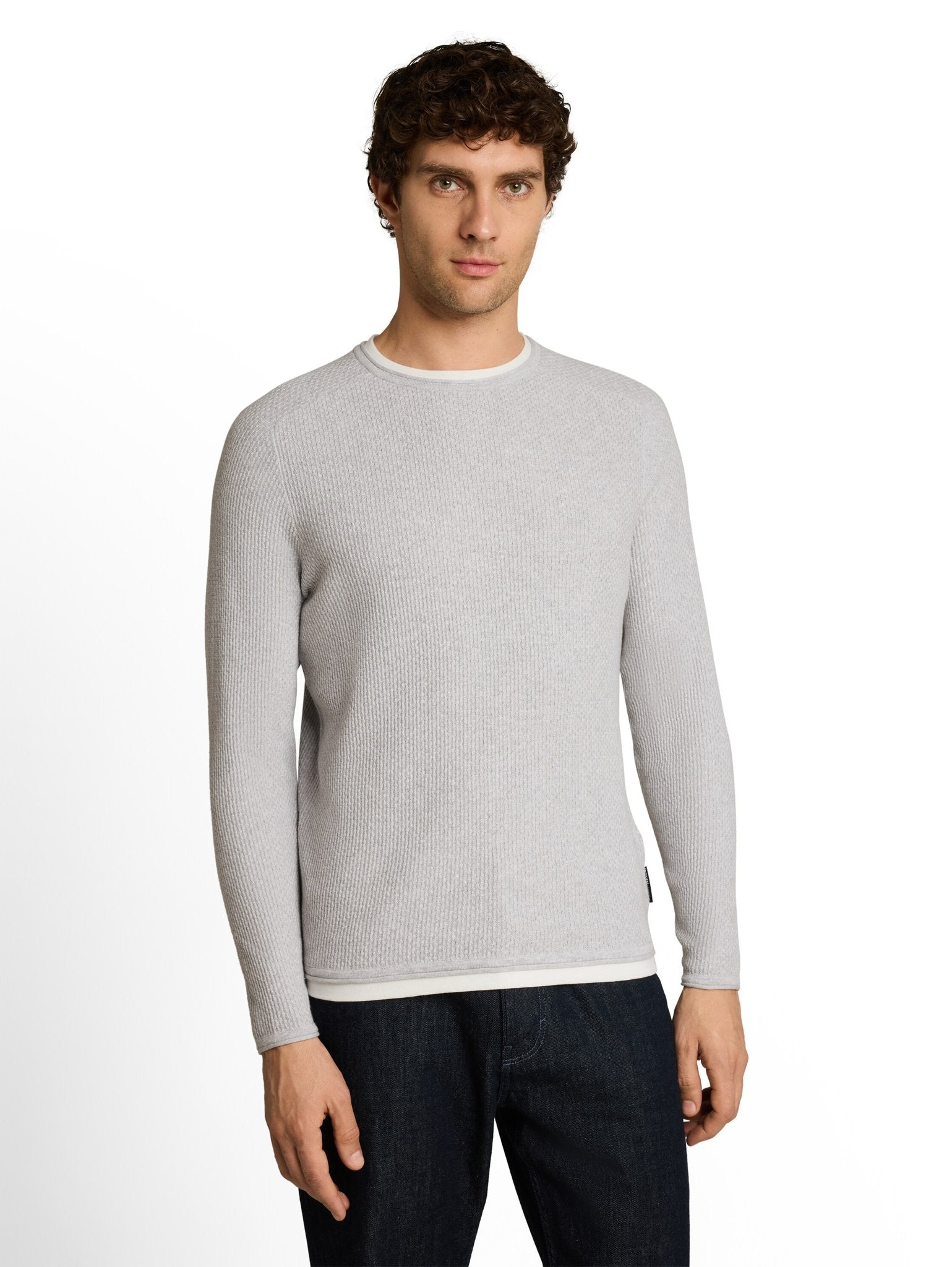 Tom Tailor denim Herren Pullover Light Stone Gre
