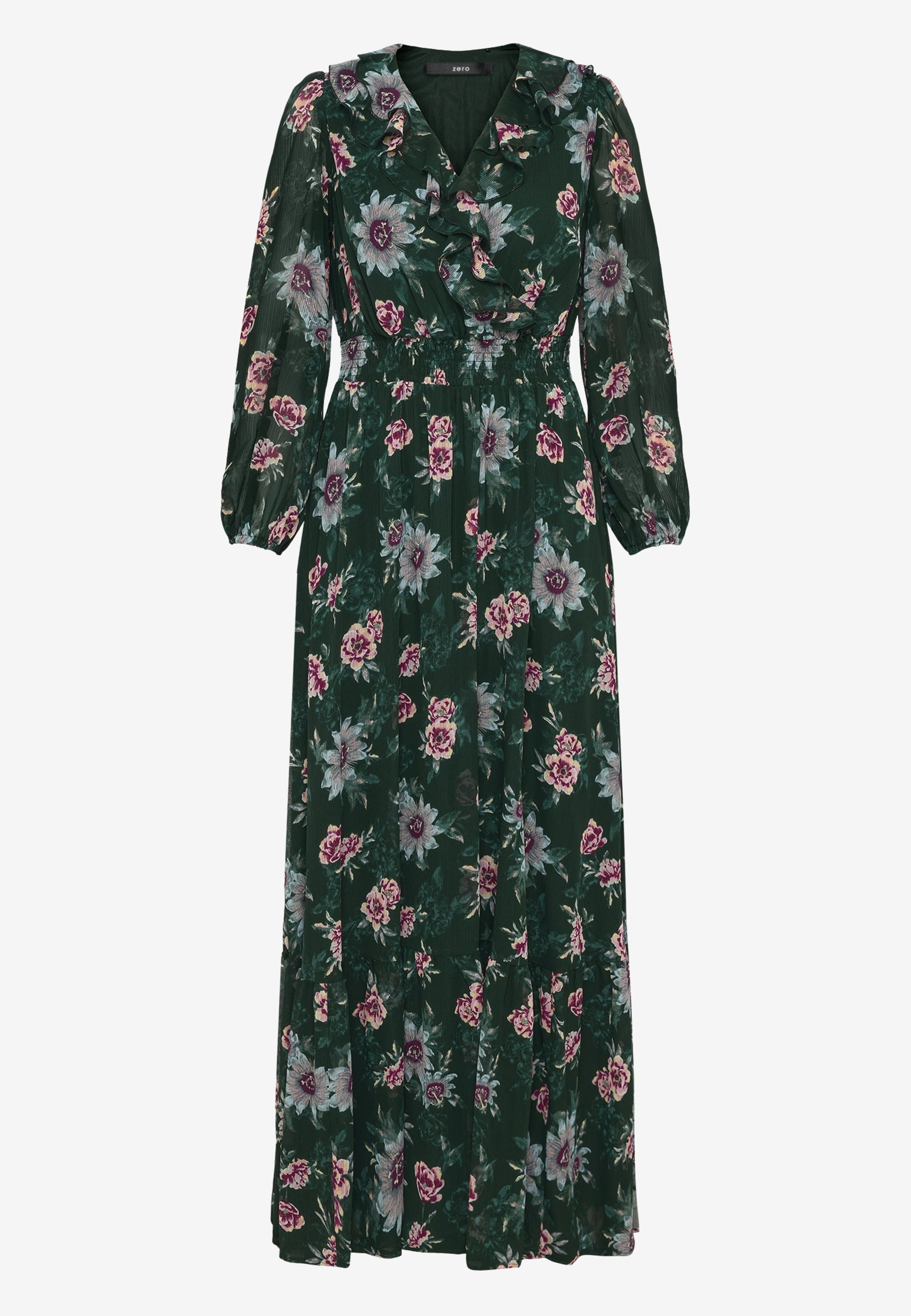 Zero Damen Kleider Dark Green/Pink