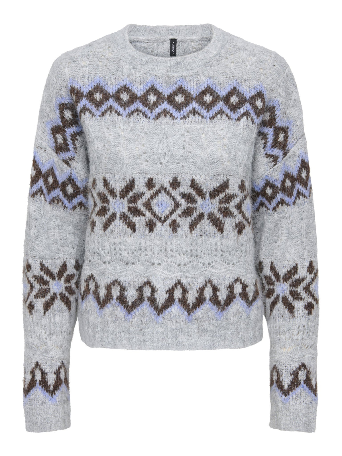 Only Damen Pullover Light Grey Mela