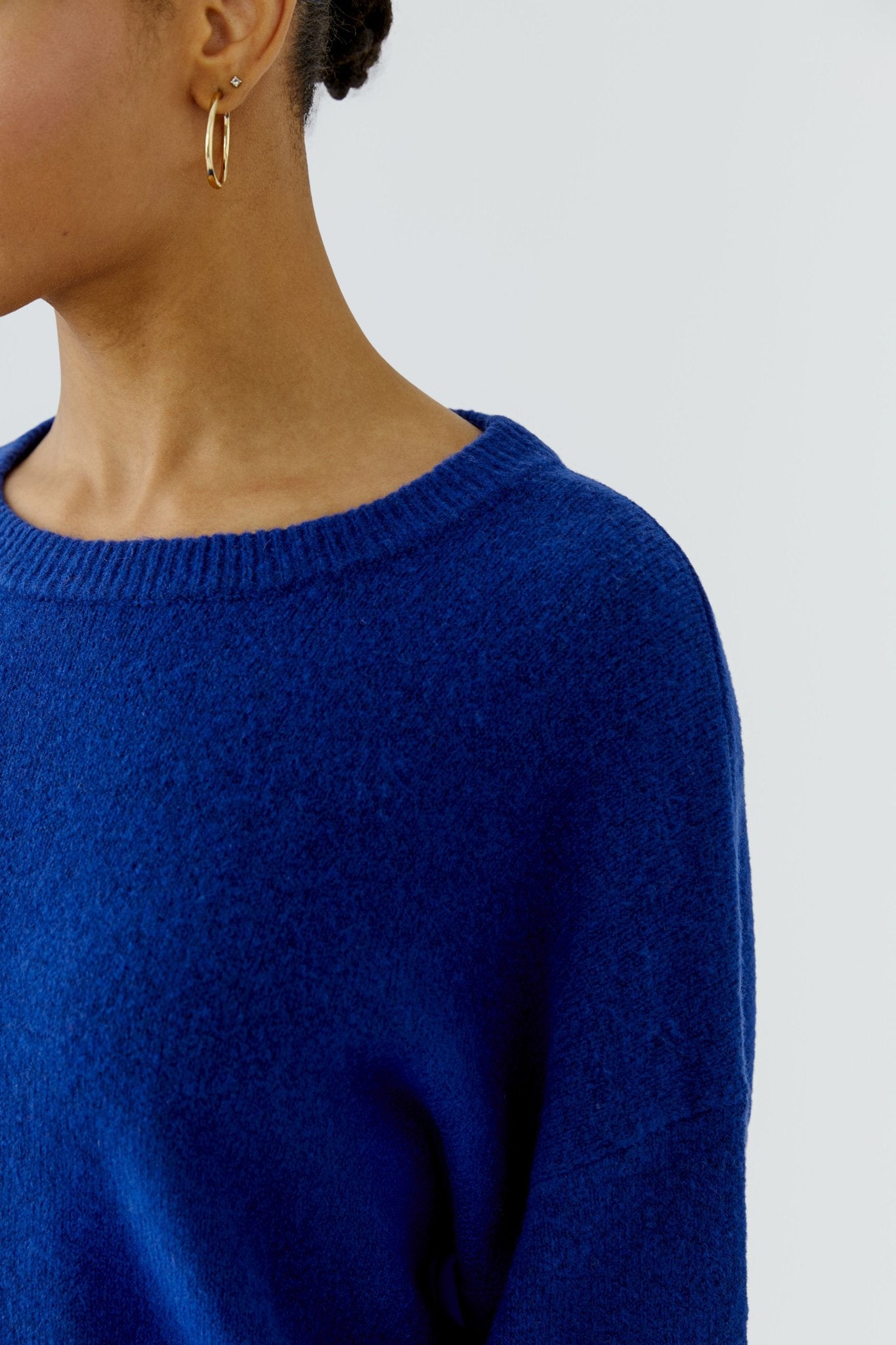 Oui Damen Pullover Royal Blue