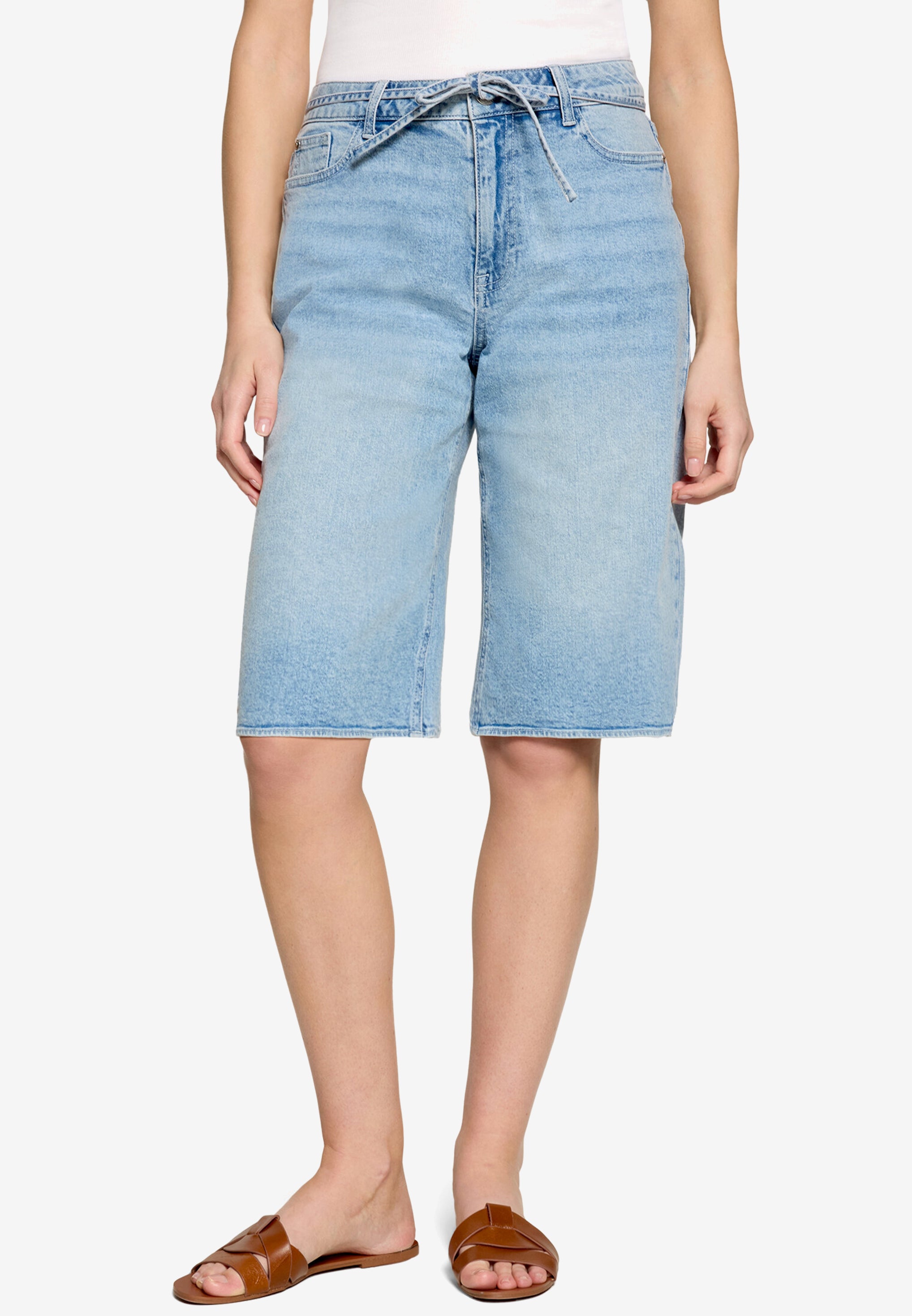 Zero Damen Shorts Light Blue Deni