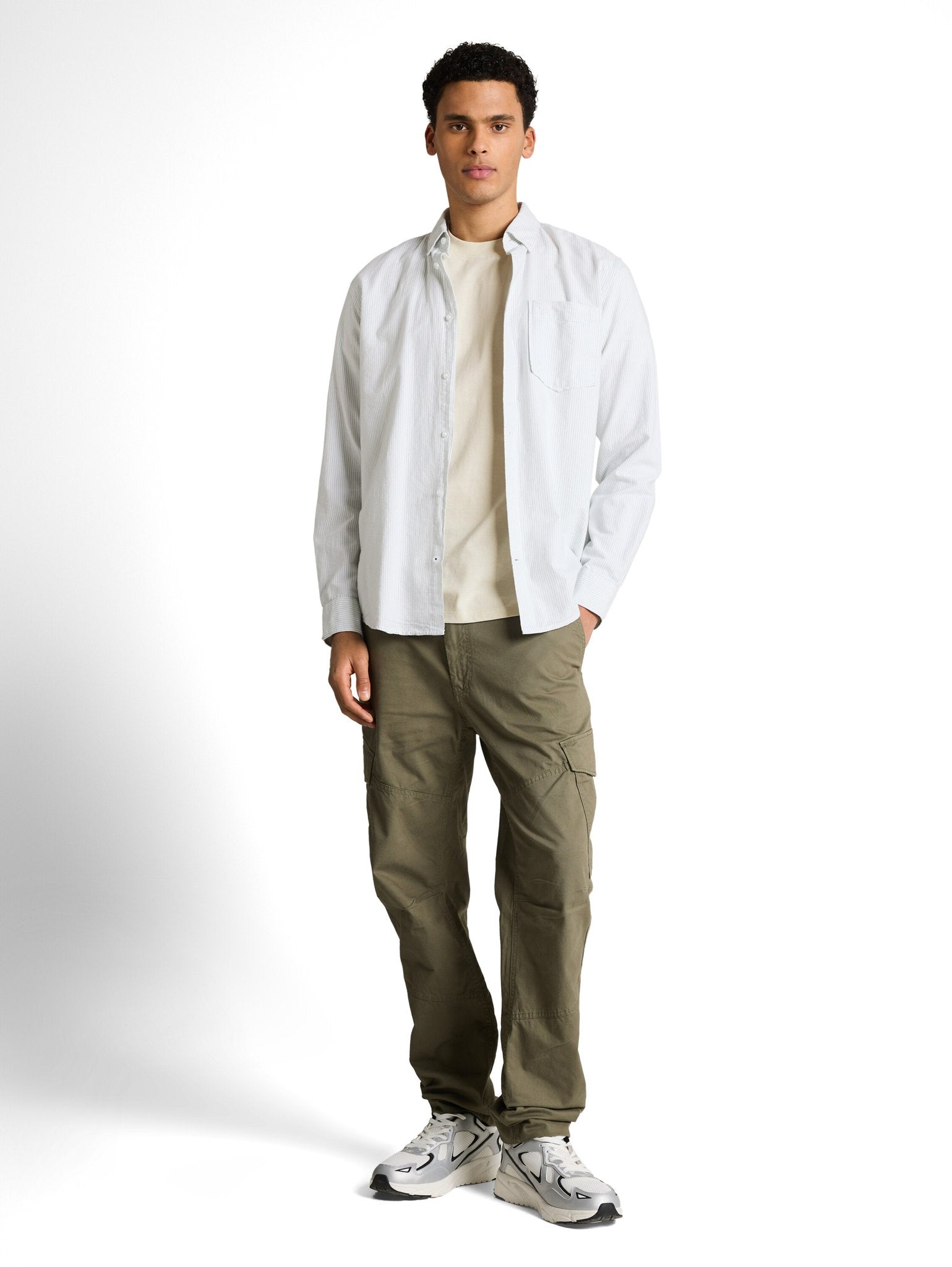 Tom Tailor denim Herren T-Shirts kurz Greyish White